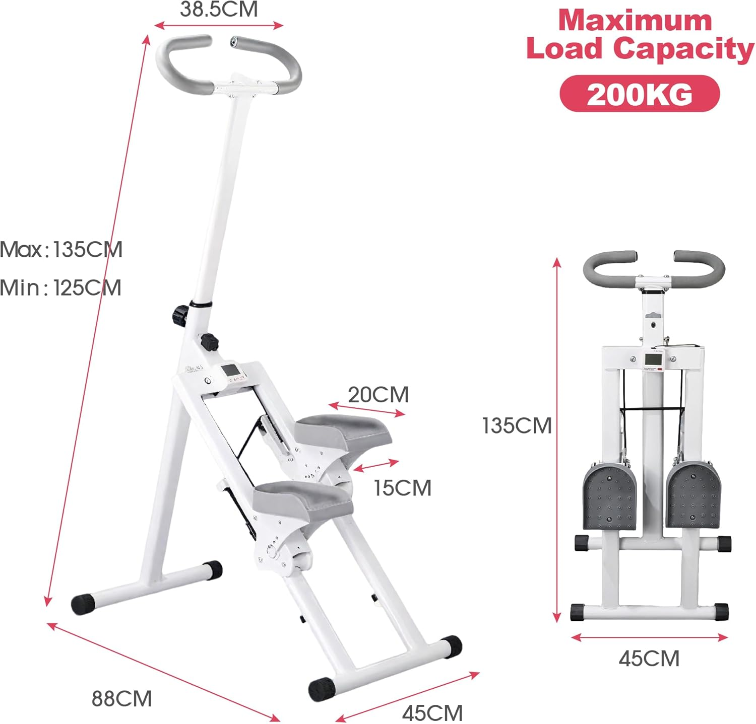 FITNESS MASTER Stair Stepper Vertical Climber Machine Cardio Folding 200Kg image number 6