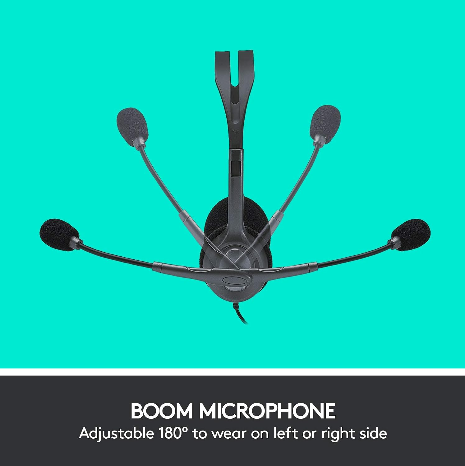 Logitech H111 Wired Headset, Stereo Headphones with Noise-Cancelling Microphone, 3.5 Mm Audio Jack, Pc/Mac/Laptop/Smartphone/Tablet - Black image number 2