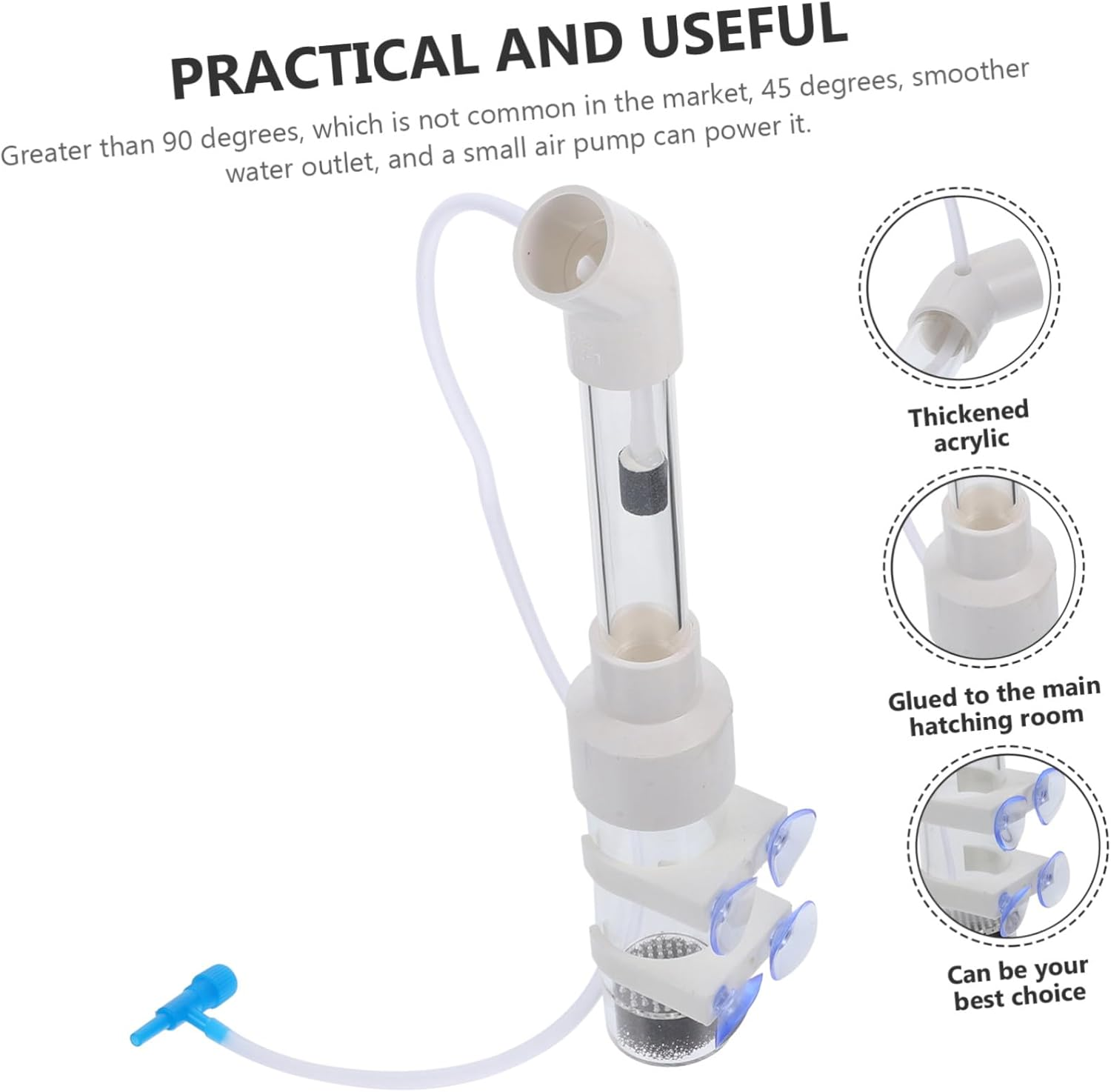 GANAZONO Cichlid Fish Egg Incubator Tube Acrylic Breeding Hatchery for Aquarium Aquatic Pets Prevent Female Fish Feeding Eggs Transparent Hatchery Device image number 3