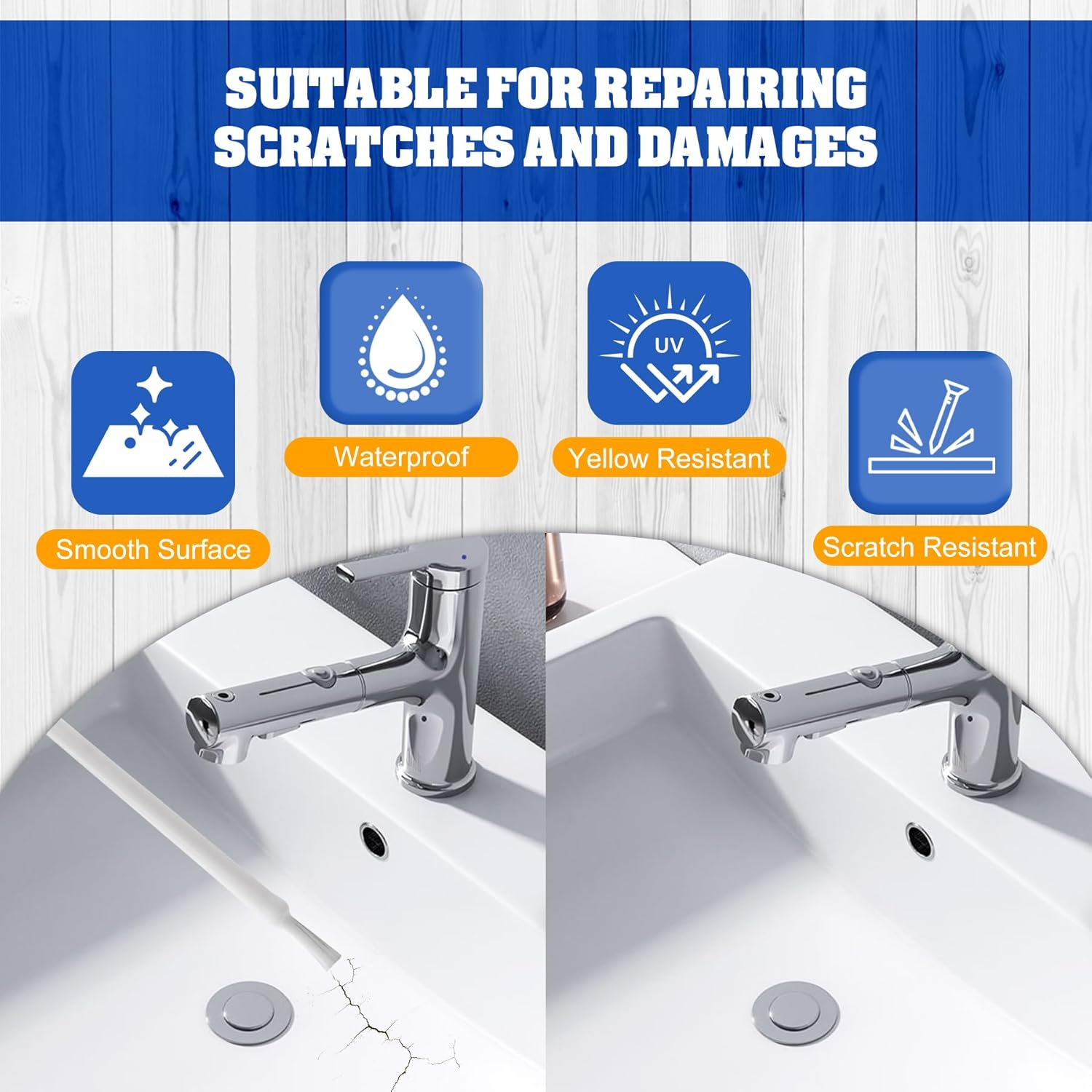 Touch up Paint - 3.5Oz Matte and 3.5Oz Gloss White Touch up Paint Pen for Repairing Scratches, Chips, Cracks on Tubs, Tiles, Enamel, Acrylic, Multi Surface Touch-Up Paint for Walls, Floors, Furniture image number 4