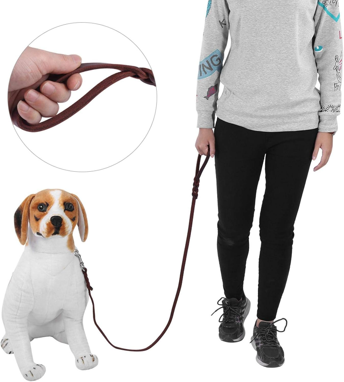 EVTSCAN Dog Lead Leash, Pet Requisites Better Basics Dog Rope Leash with Comfortable Padded Handle(3Types)(料长2米5净长约2米1) image number 6