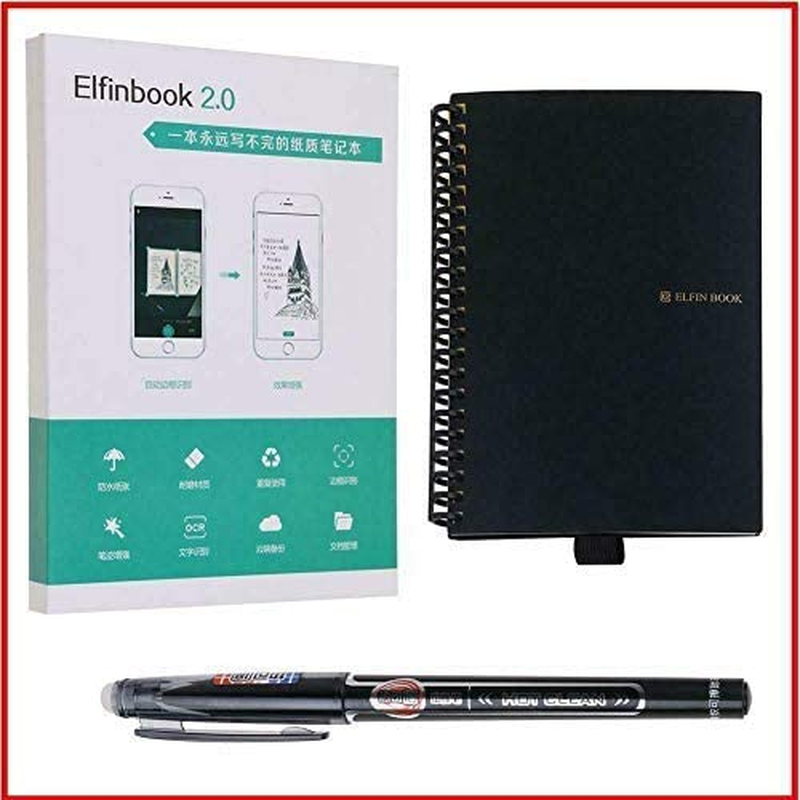 Erasable Reusable Elfinbook Smart Notebook 2.0 Upgraded Pen Ios Cloud Business B4A1 image number 2