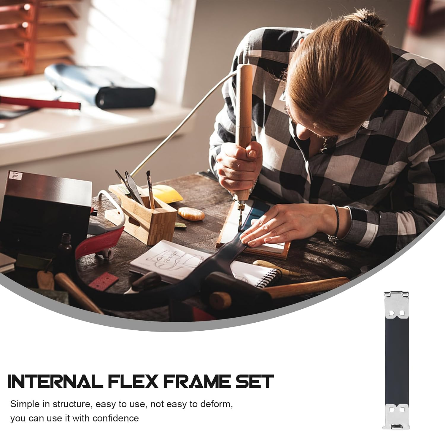 SHINEOFI 20Pcs Flexible Frame Kiss Buckle DIY Bag Flex Frame Metal Internal Flex Frame Purse Flex Frames Silver Handbag Metal Wallet Coin Purse Bag Spring Clip Shrapnel Clip Iron Hardware image number 2