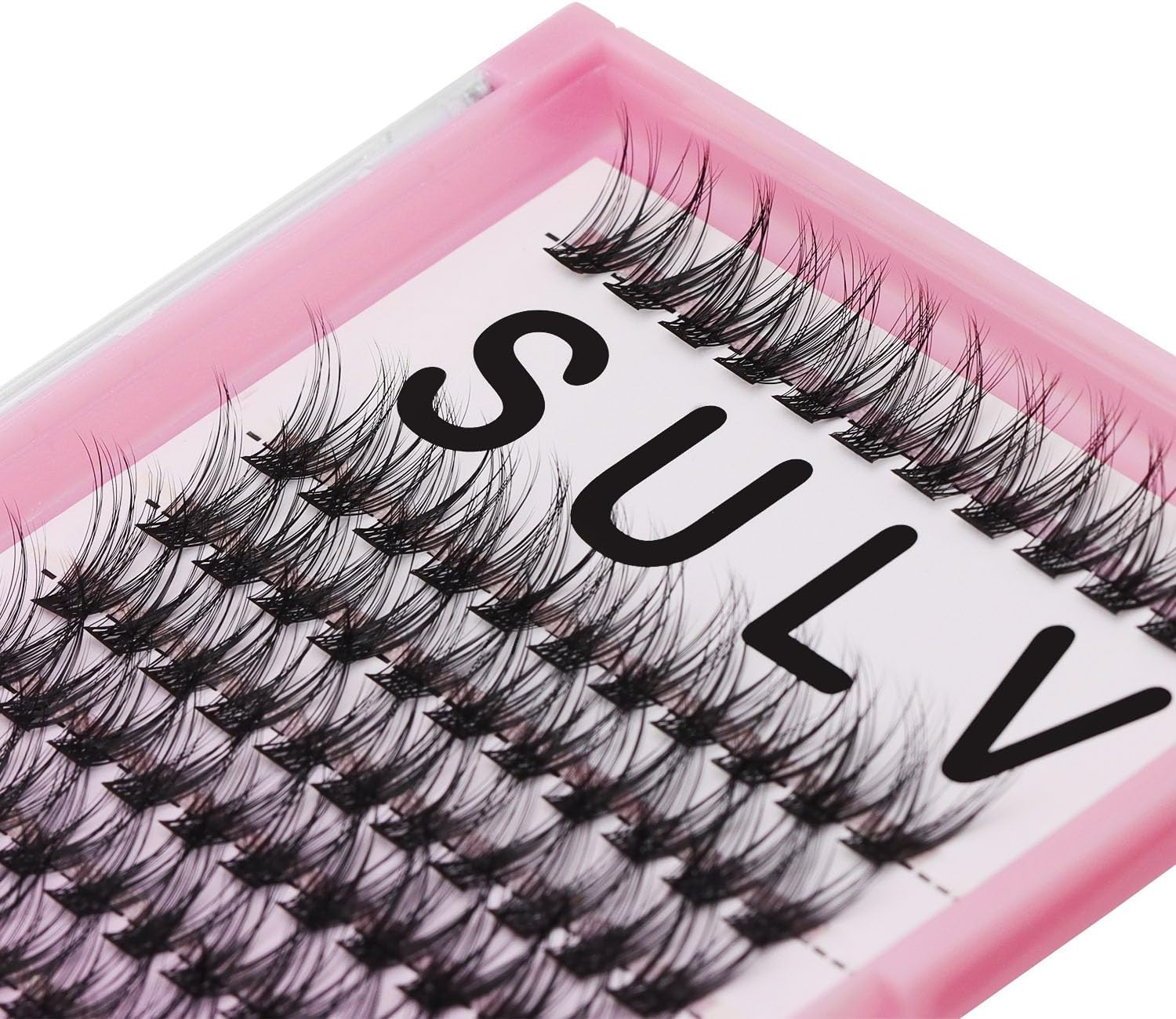 SULV Black False Lash Cluster D Curl 8-20Mm Mixed Large Tray Lashes Extensiond Lashes Wispy Lashes Extensions Dramatic Lash Clusters (D#-12-14-16-18Mm Mixed) image number 5