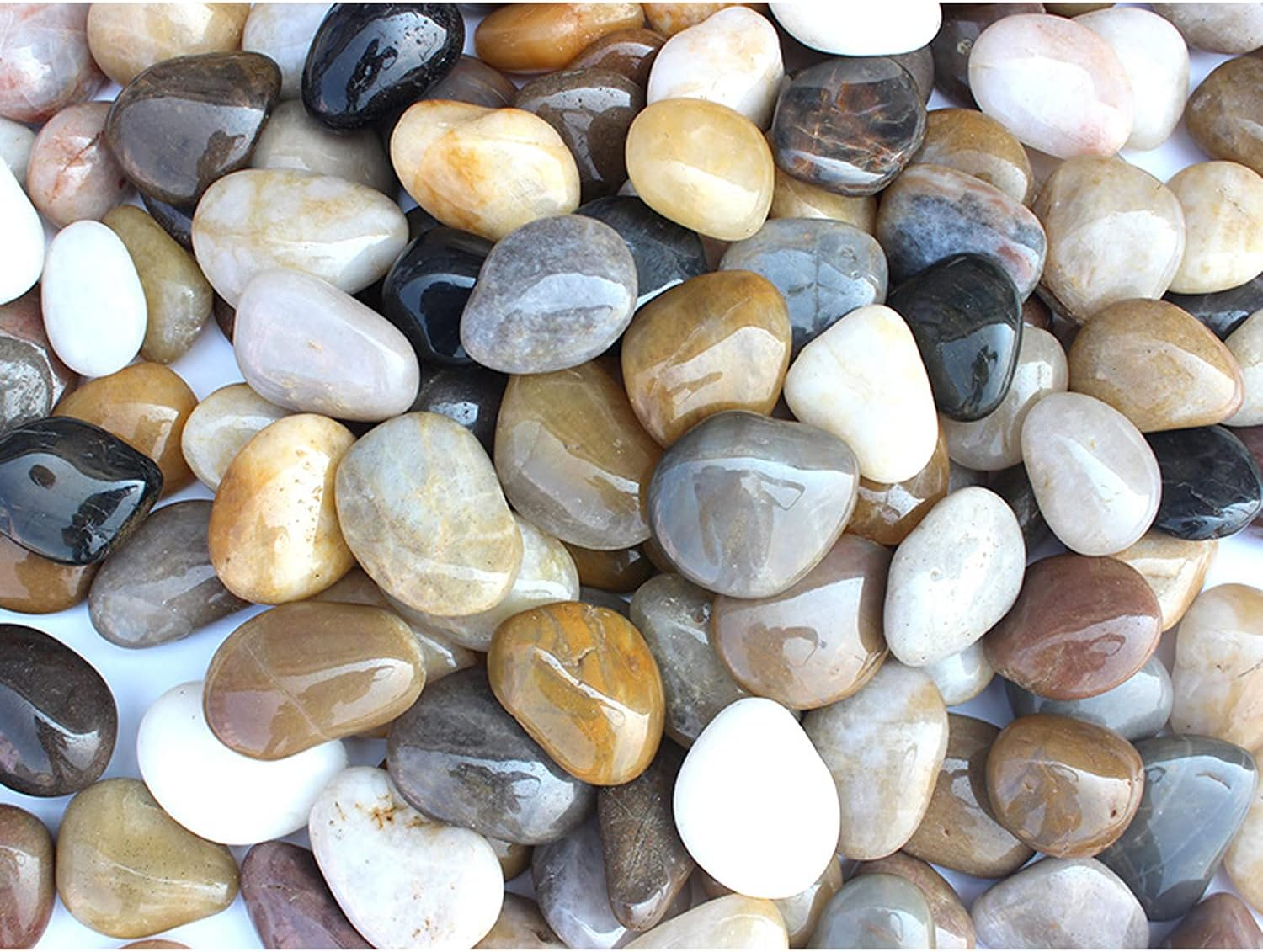 Pebble Natural Decorative Polished Decorative Stones Natural Pebble Gravel for Garden Stones 2-4 Cm 900 G Pebble Garden/Aquarium/Plant Decoration image number 5