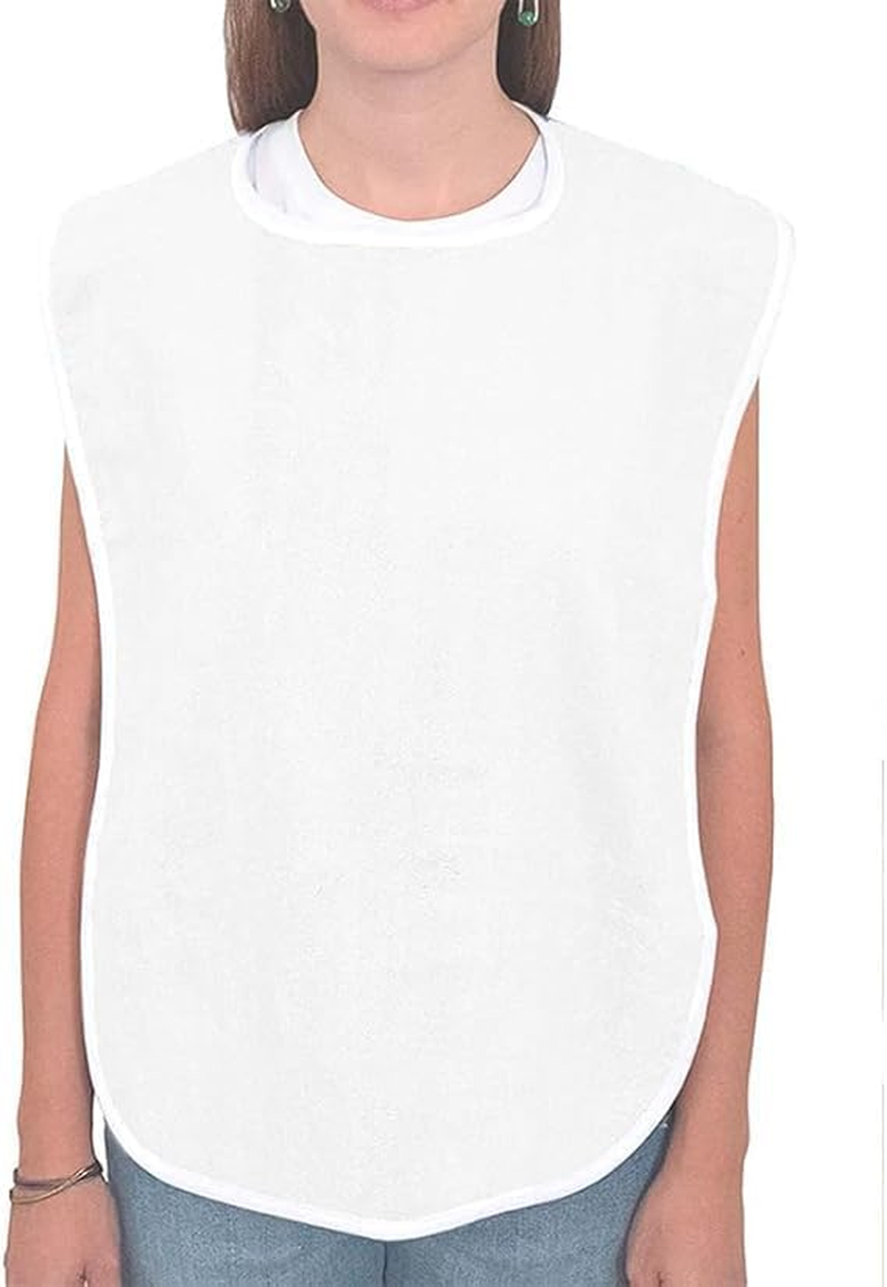 Adult Bibs for Women & Men Unisex Bibs for Elderly Eating - Washable & Absorbent image number 3