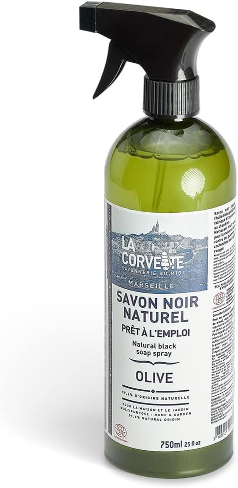 La Corvette Black Ecological Liquid Soap Olive Spray Ecocert 750Ml image number 3
