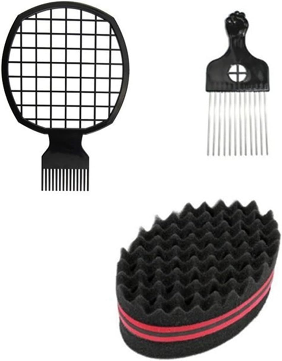 Teogneot Hair Brush Sponge, 4 Pieces Hair Sponge Curl Afro Set, Magic Curl Sponge, Hair Sponge Large image number 5