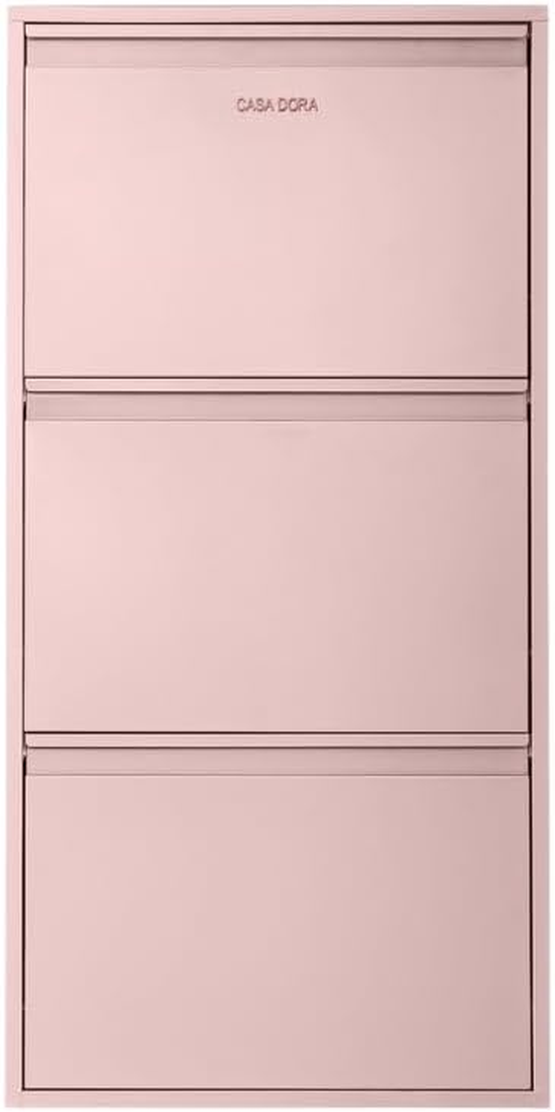 Shoe Cabinet with 3 Flip Drawers - Slim Shoe Storage Cabinet for Bedroom Hallway Home Decor - Entryway Shoe Cabinet Storage, Durable & Long Lasting Shoe Rack Storage (Light Grey)