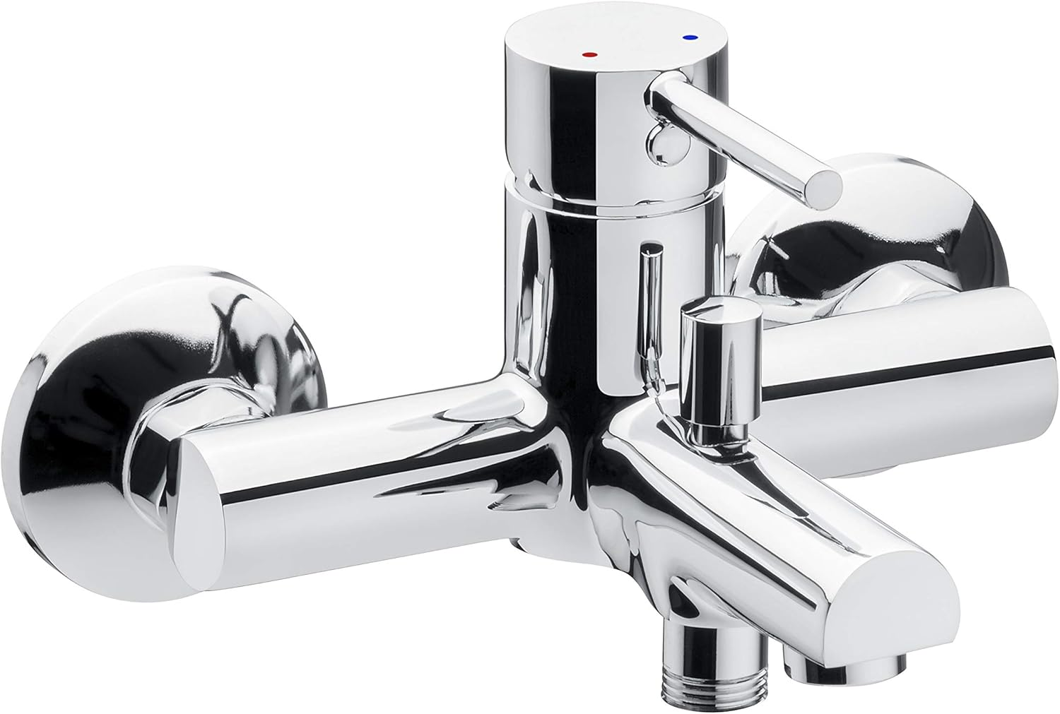 Cornat CAL2 Single-Lever Bath Mixer Tap High-Quality Brass Body Chrome-Plated 1/2 Inch Shower Outlet/Single Lever Mixer for Wall Mounting/Bath Tap image number 1