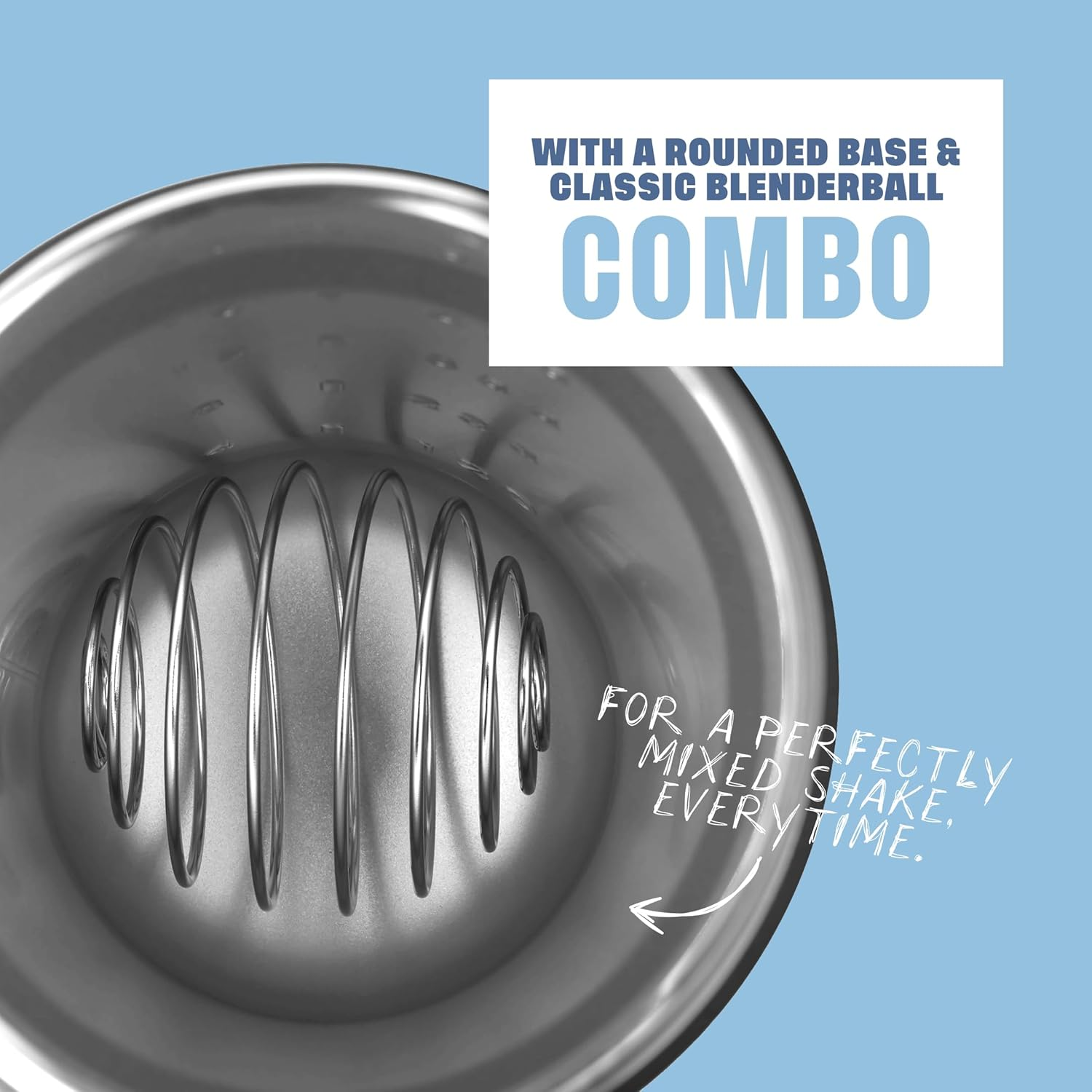 Blenderbottle Strada Sleek Shaker Cup Insulated Stainless Steel Water Bottle with Wire Whisk, 25-Ounce, Dusty Blue image number 6