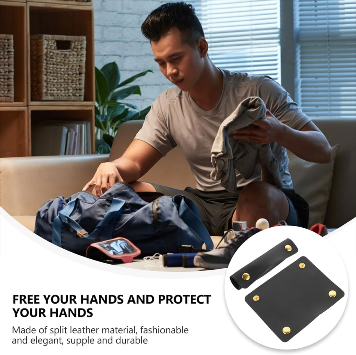 NUOBESTY Luggage Handle Protector and Handbag Handle Leather Wrap, Pu Leather Protective Covers, 2Pcs Set in Apricot and Black for Travel and Daily Use