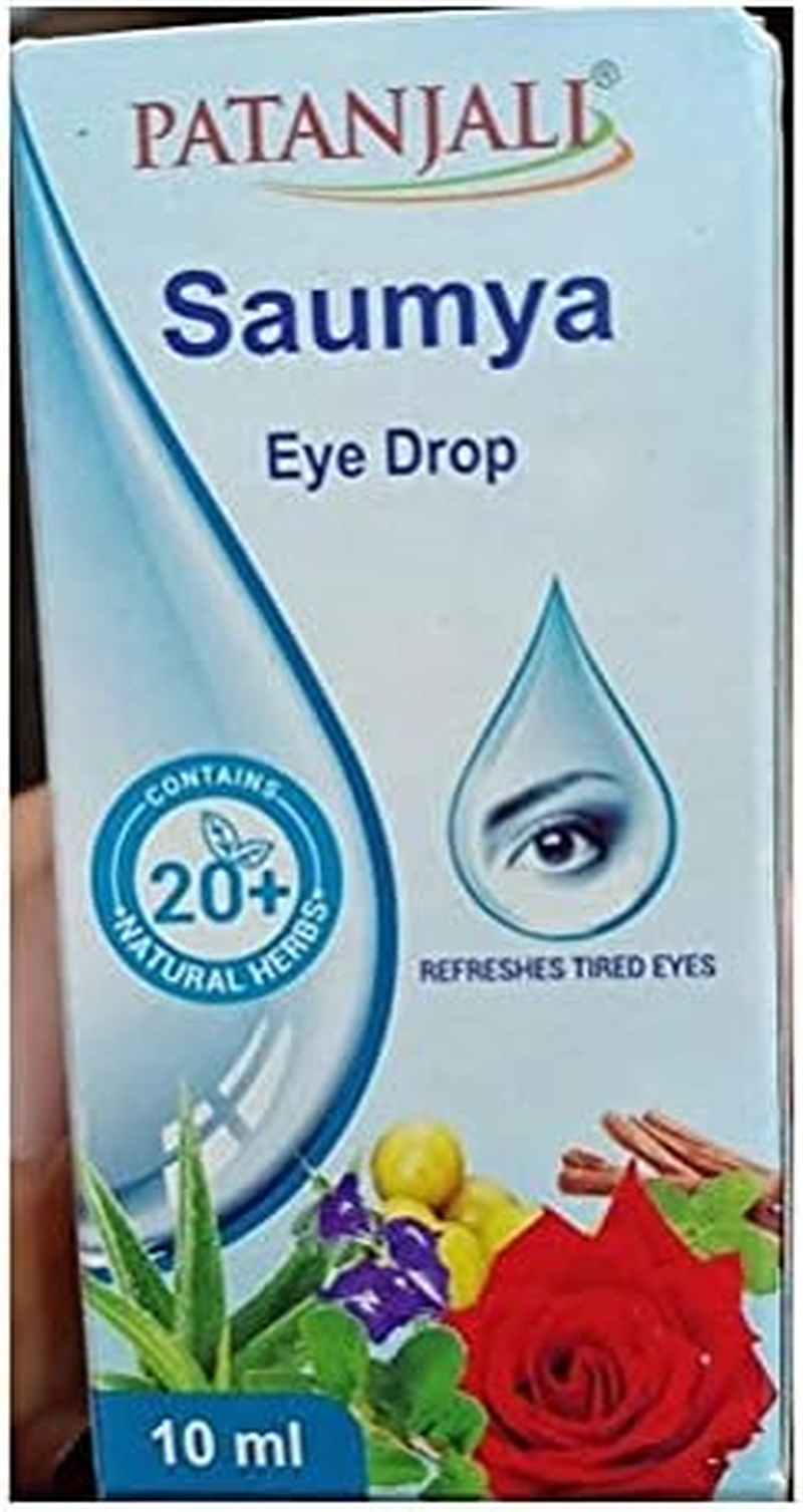4 X New Patanjali Ayurvedic Herbal Saumya Eyedrops 10Ml
