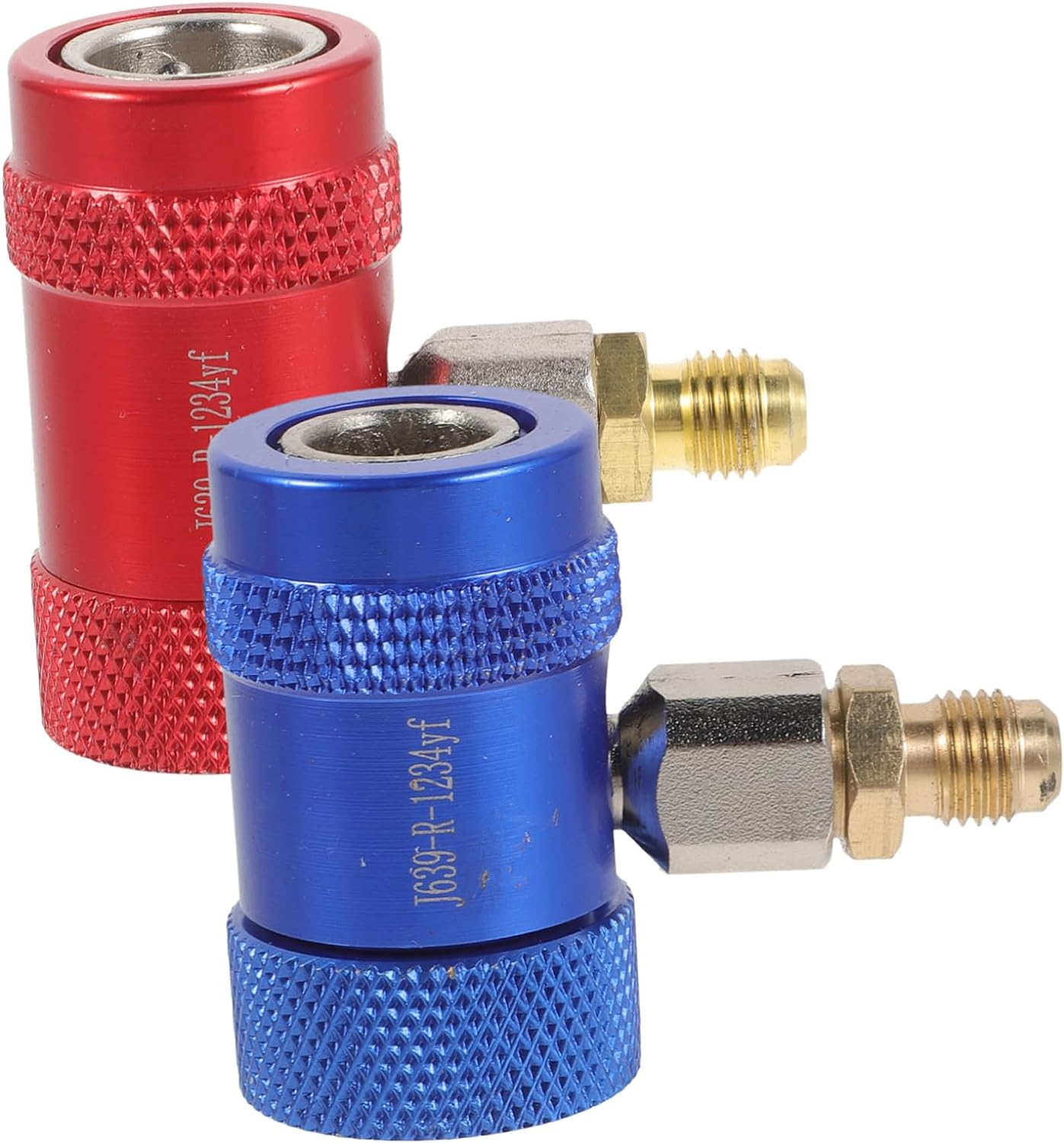 Ibasenice 4Pcs Automotive Refrigerant Connector Adjustable for Car Air Conditioner Adapters Made of Alloy