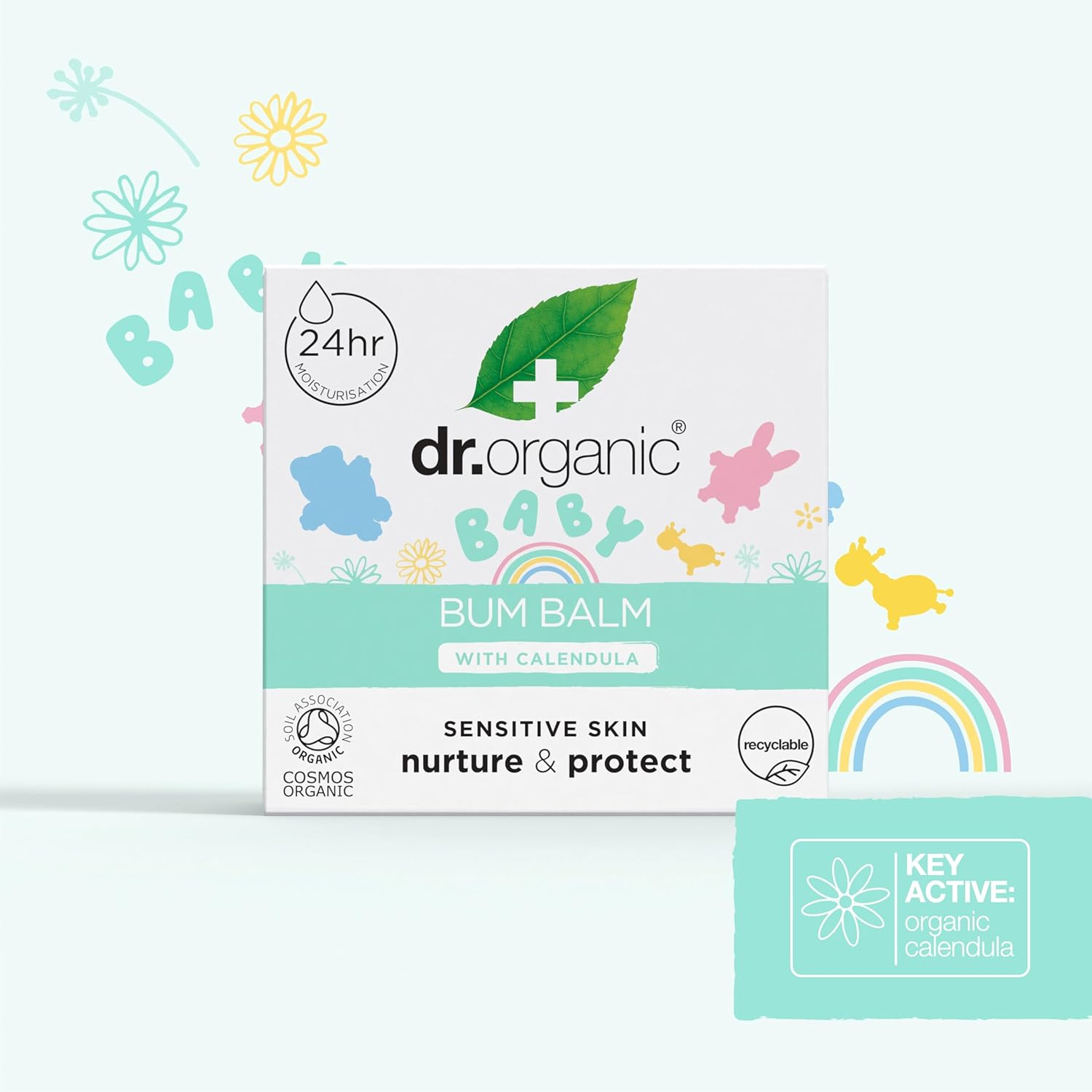 Dr Organic Baby Bum Balm with Calendula, Nappy Rash Cream, Sensitive Skin, Lanolin, Natural, Vegan, Dermatologically Tested, Cruelty-Free, Paraben & SLS Free, Certified Organic, 50Ml image number 5