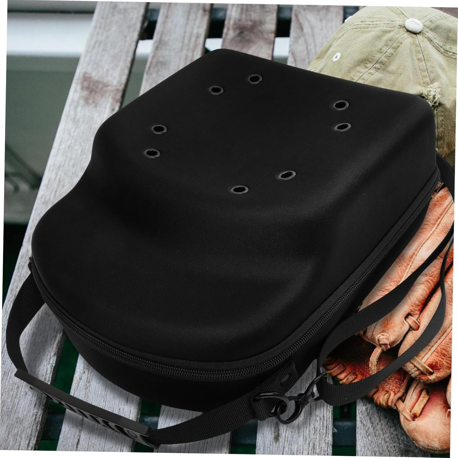 VILLFUL Travel Baseball Cap Carrier Bag Hat Storage Bag Air Baseball Caps Holder Organizer Box image number 1