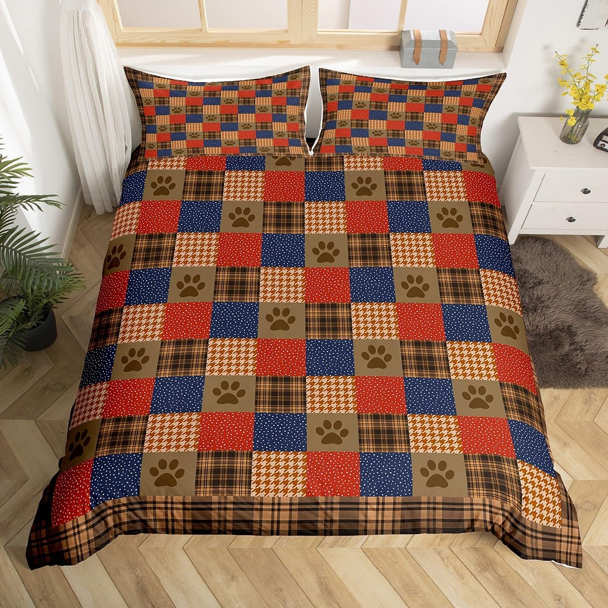 Manfei Chinese Style Duvet Cover Set Twin Size, Watercolor Butterfly Flower Comforter Cover with 1 Pillowcase, Ink Painting Mountain Bedding Set 2Pcs for Kids Boys Girls Lightweight Bedspread Cover