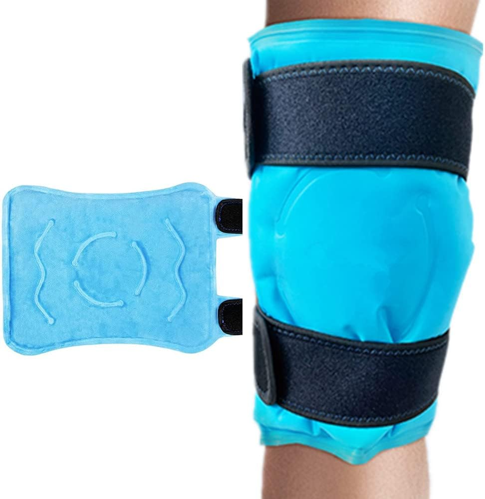 Reusable Hot & Cold Large Gel Ice Pack for Knee Pain Relief, Gel Ice Wrap for Leg Injuries, Swelling, Cold Compress Therapy for Arthritis image number 6