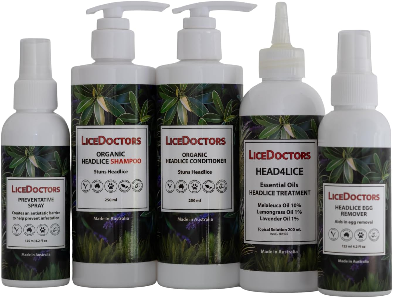 Licedoctors Head Lice Treatment Bundle &ndash; Includes Shampoo, Conditioner, Preventative Spray & Egg Remover | Natural & Sulphate-Free | Australian Made | Full Family Kit image number 4