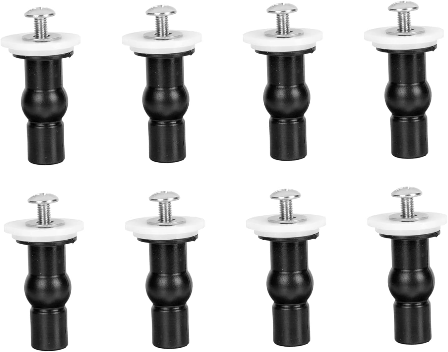 8Pcs Toilet Seat Cover Screws with Abs Expansion Bolts Toilet Fixing Parts Closestool Fixed Fittings for Secure Mounting Bathroom Replacement Hardware image number 1