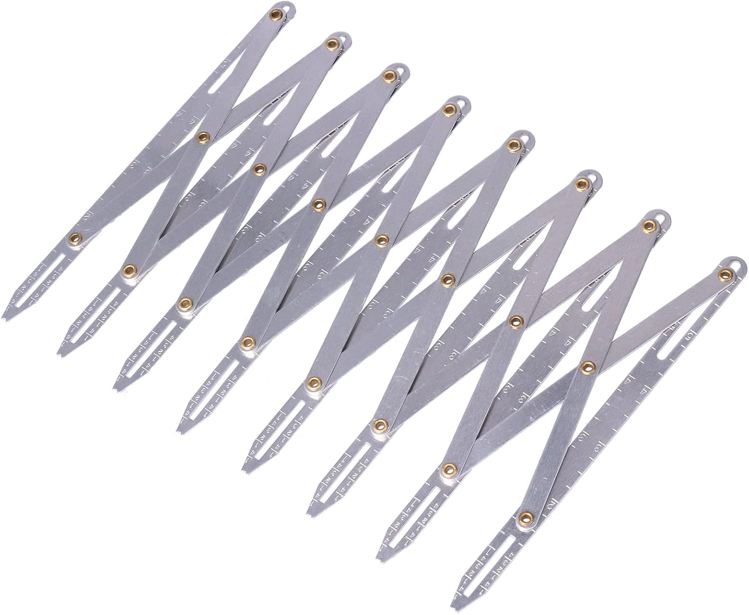 Expanding Sewing Gauge, Aluminum Sewing Gauge Quilting Button Sewing Tool Quilting Ruler Set Expanding Equal Space Divider Retractable Button Maker for Pleats Crafts image number 6