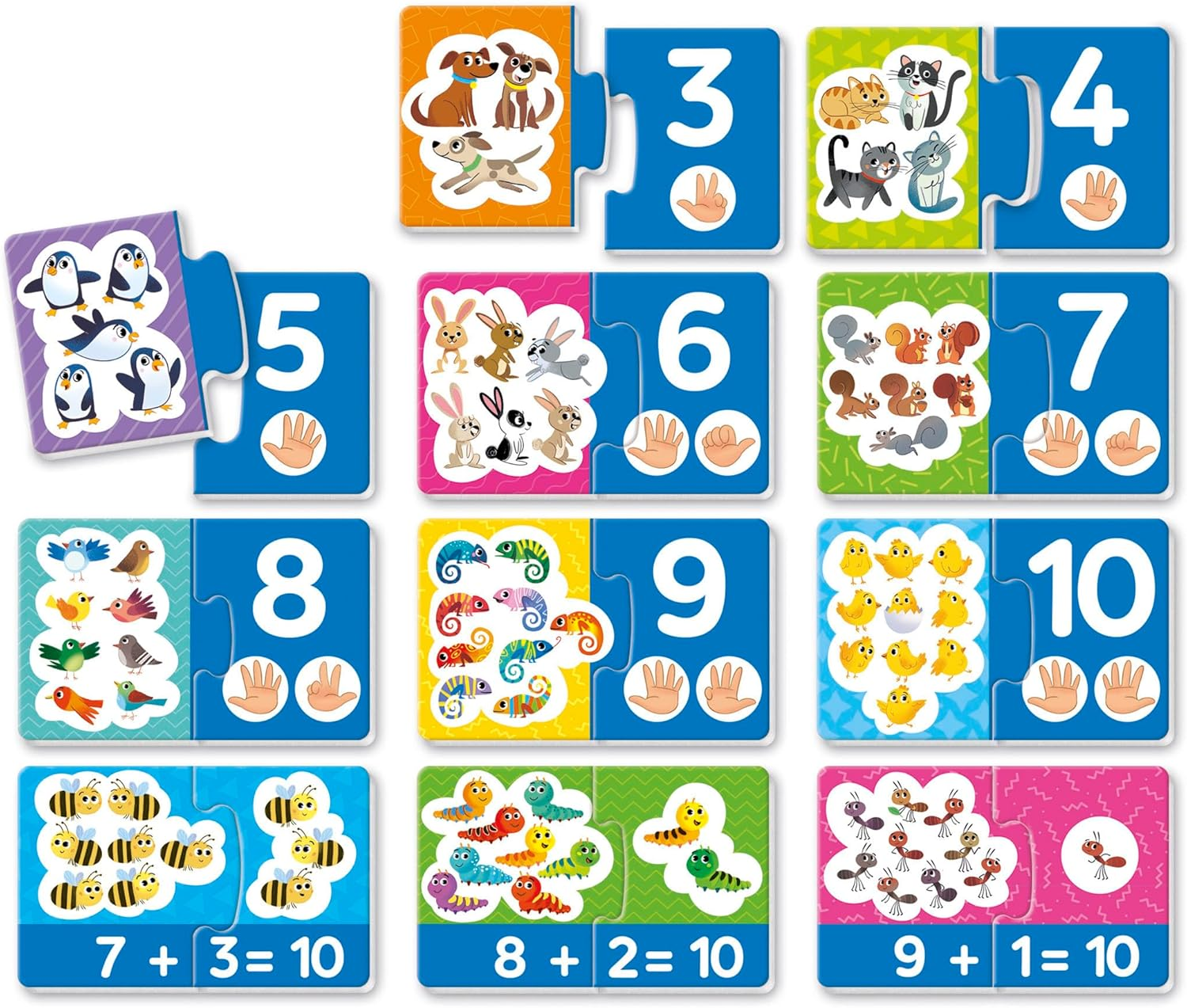 Clementoni Education First Numbers - Educational Game for Children from 3 Years - 16 Mini Puzzles for Learning Numbers & First Additions image number 4