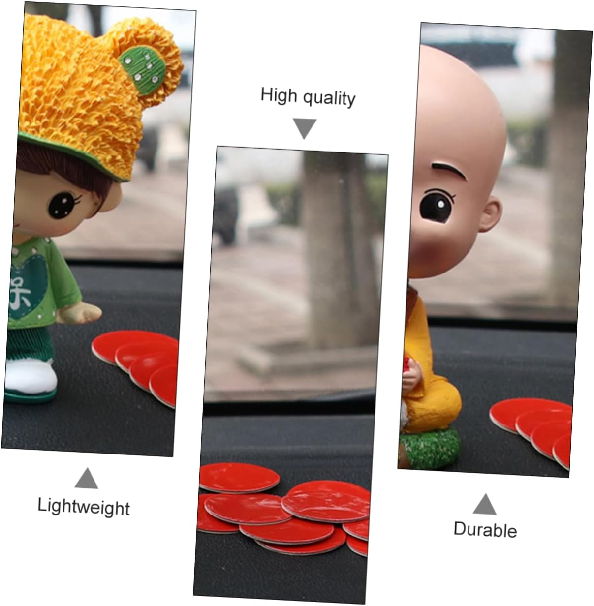 ULTECHNOVO 50Pcs round Tapes Double Sided Stickers for Car Ornament Fixing Strong Adhesive Car Tapes Easy to Use and Remove for Accessories image number 5