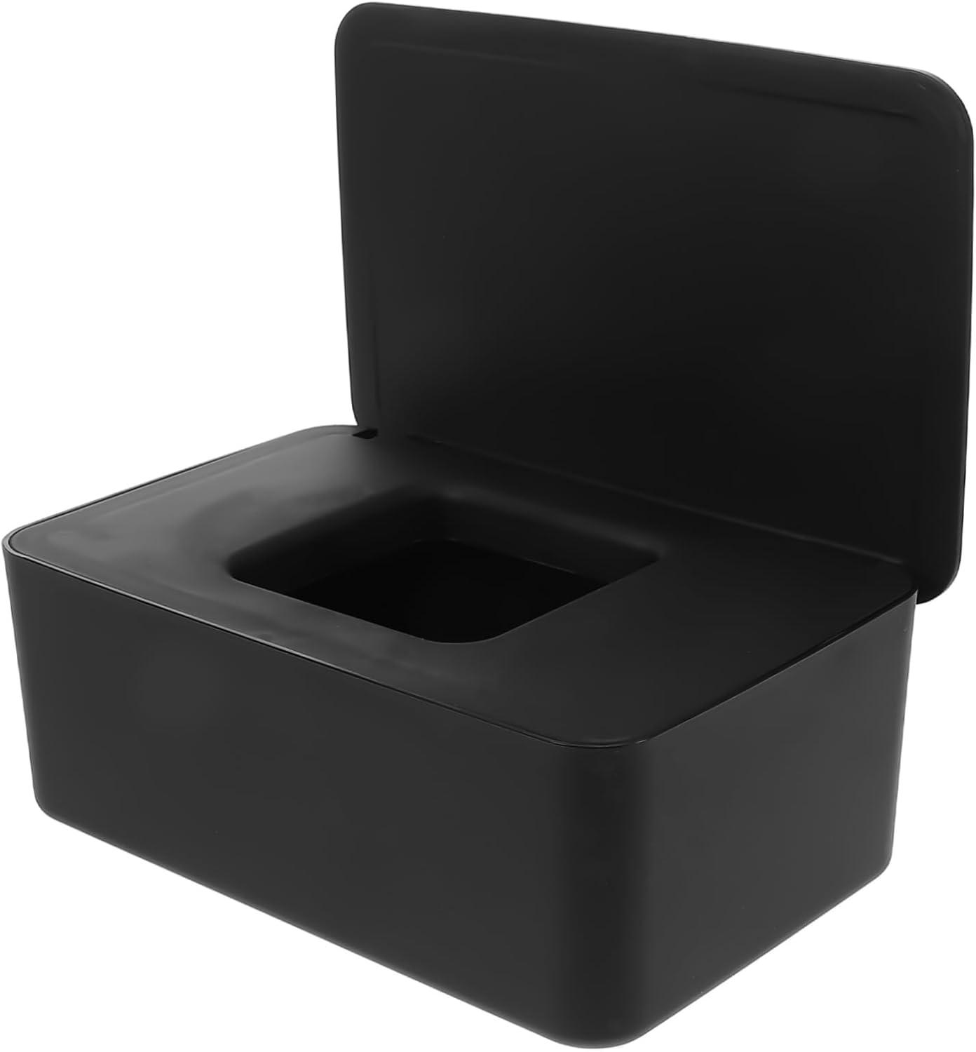 Wet Tissue Dispenser Black Plastic Wipes Storage Box Lid for Baby Diapers Office Car Bathroom Tissue Holder image number 4