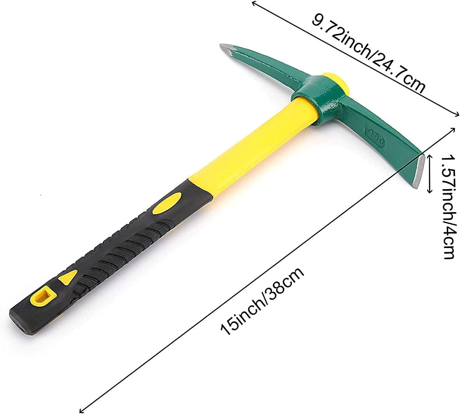 FAATCOI Mattock Weeding Hoe, Dual Head Pick Axes Garden Tools Non-Slip Handle for Cultivating Vegetable Yard Garden Flower Beds Planting Prospecting Camping image number 2