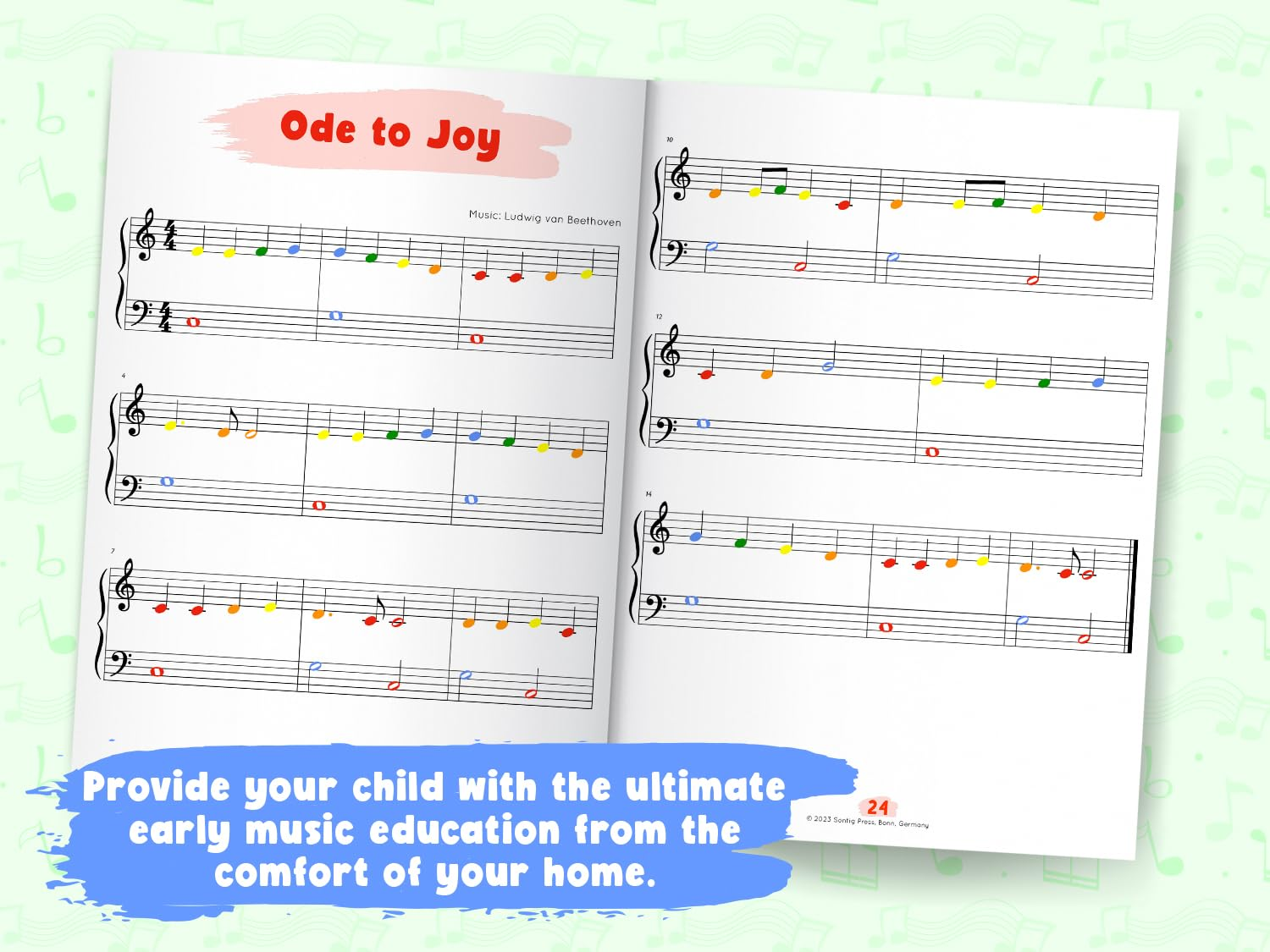 Play by Color: Piano and Keyboard Songs for Beginners with Colored Notes (Including Christmas Sheet Music) image number 3