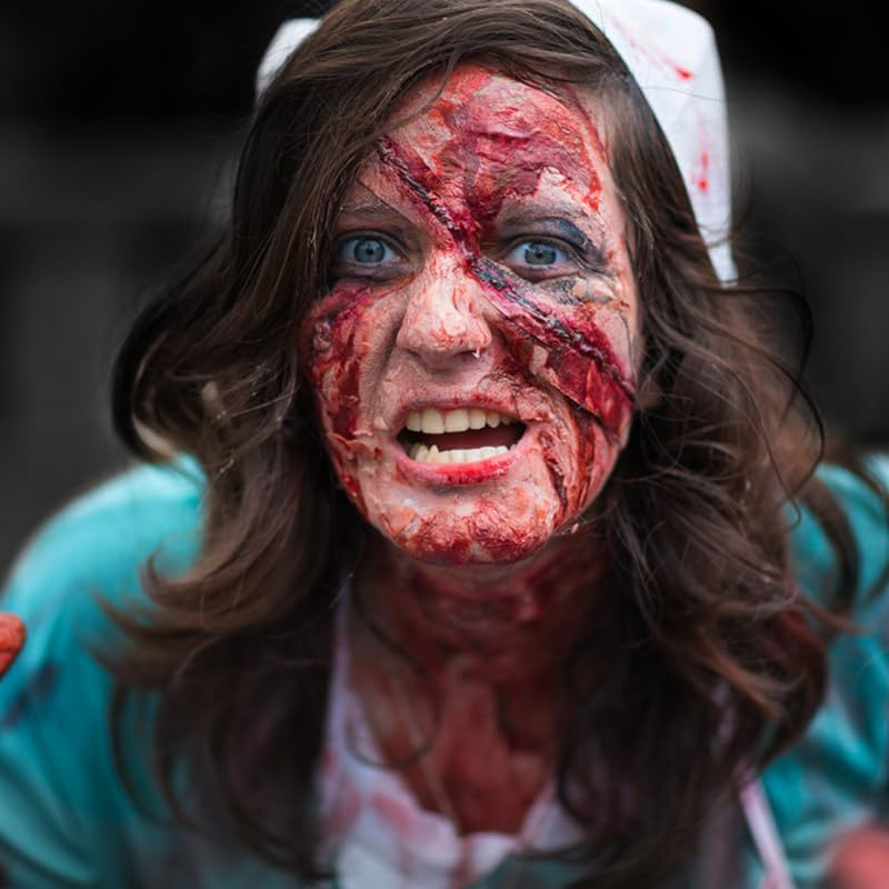 La Catrina 3 Pcs Scar Wax Makeup Kit, Scar Wax + Spatula Tool + Spirit Gum, Halloween Professional Stage Theatrical Theater Zombie Vampire Wound Scary Special Effects Face Body Cosplay Makeup image number 1