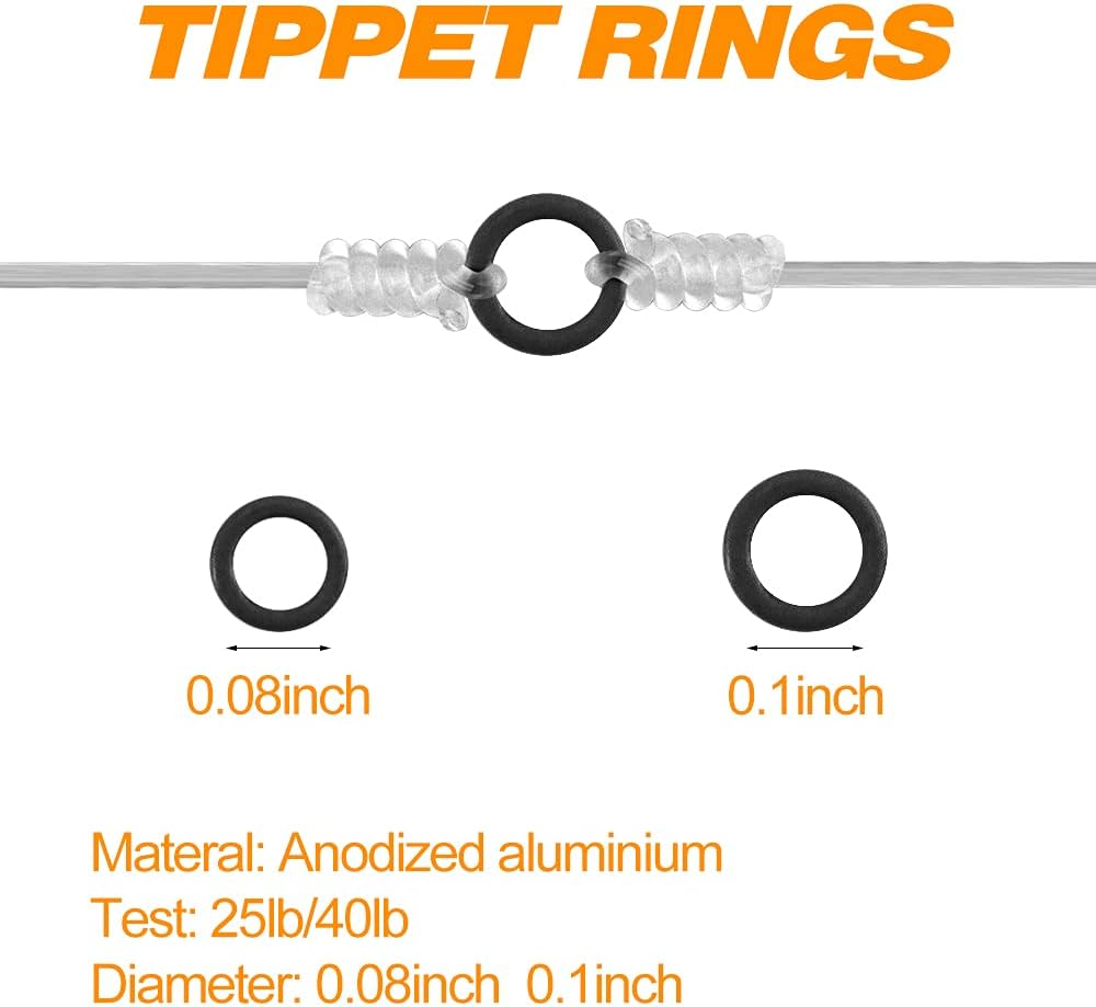 Dr.Fish 50 Pack Fly Fishing Tippet Rings Stainless Steel Solid Lightweight Low Profile 2Mm/2.5Mm Freshwater Trout Salmon Crappie Bluegill Steelhead image number 6