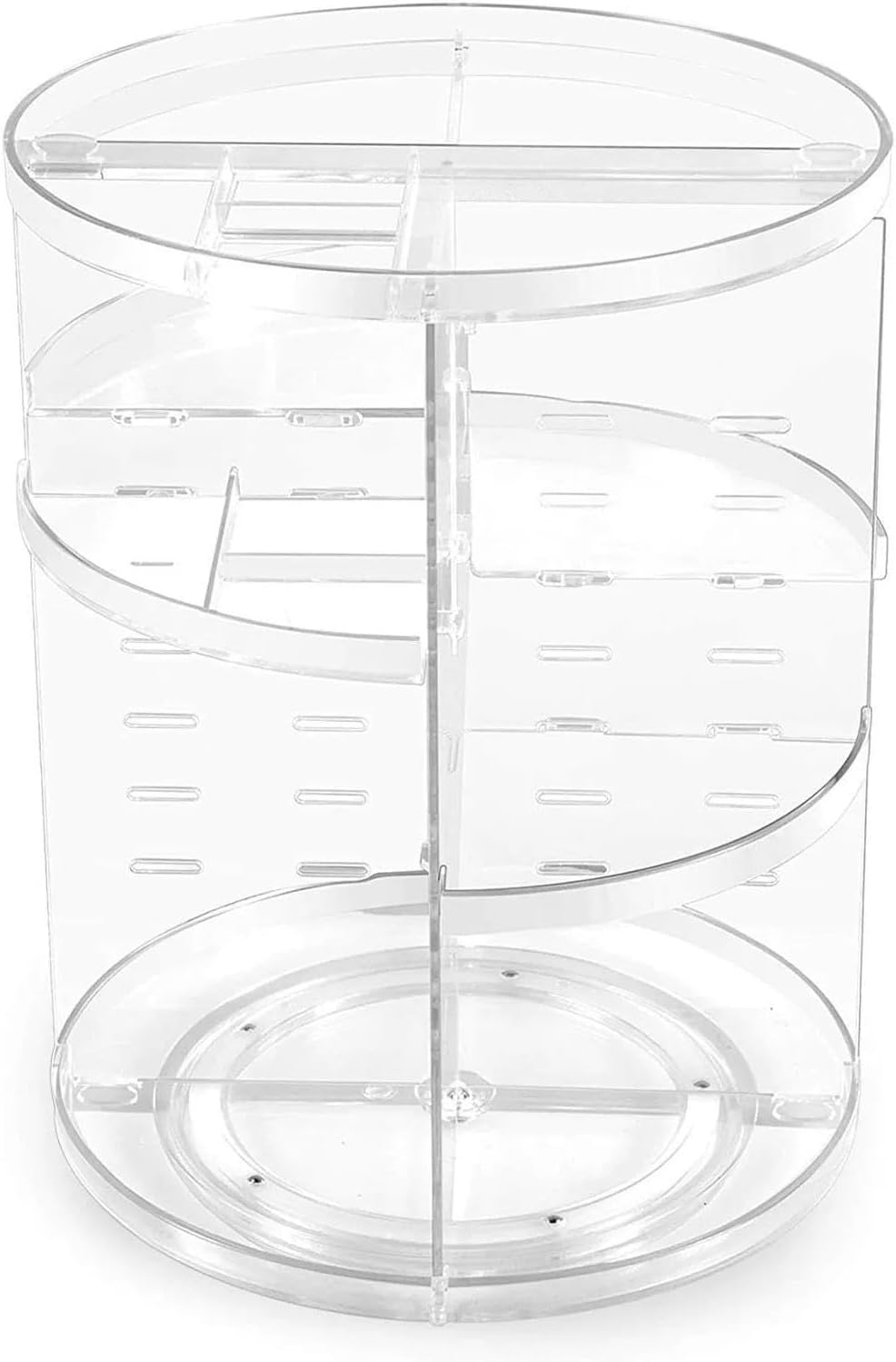 Rotating Makeup Organizer with Adjustable Layers, Spinning Skincare Organizer, 360 Degree Cosmetic Display Case with Brush Holder Perfume Tray, Multi-Function Storage for Vanity Bathroom Countertop image number 5