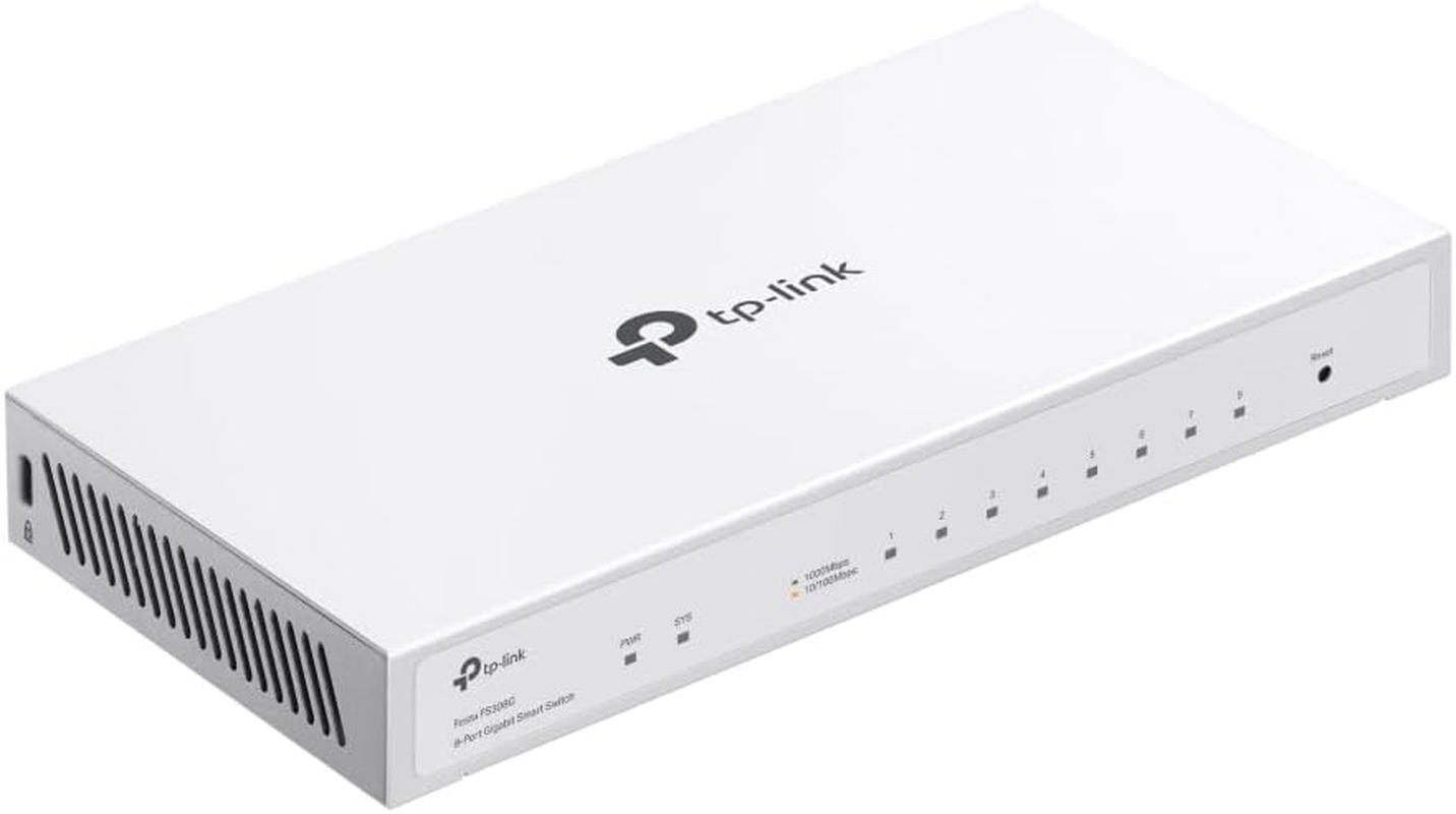 Tp-Link Festa 8-Port Gigabit Smart Switch, Free Cloud Centralised Management, App Control, Easy Setup & Use, Smb-Lite Business-Level Quality, Fanless Design, Metal Case (Festa FS308G)