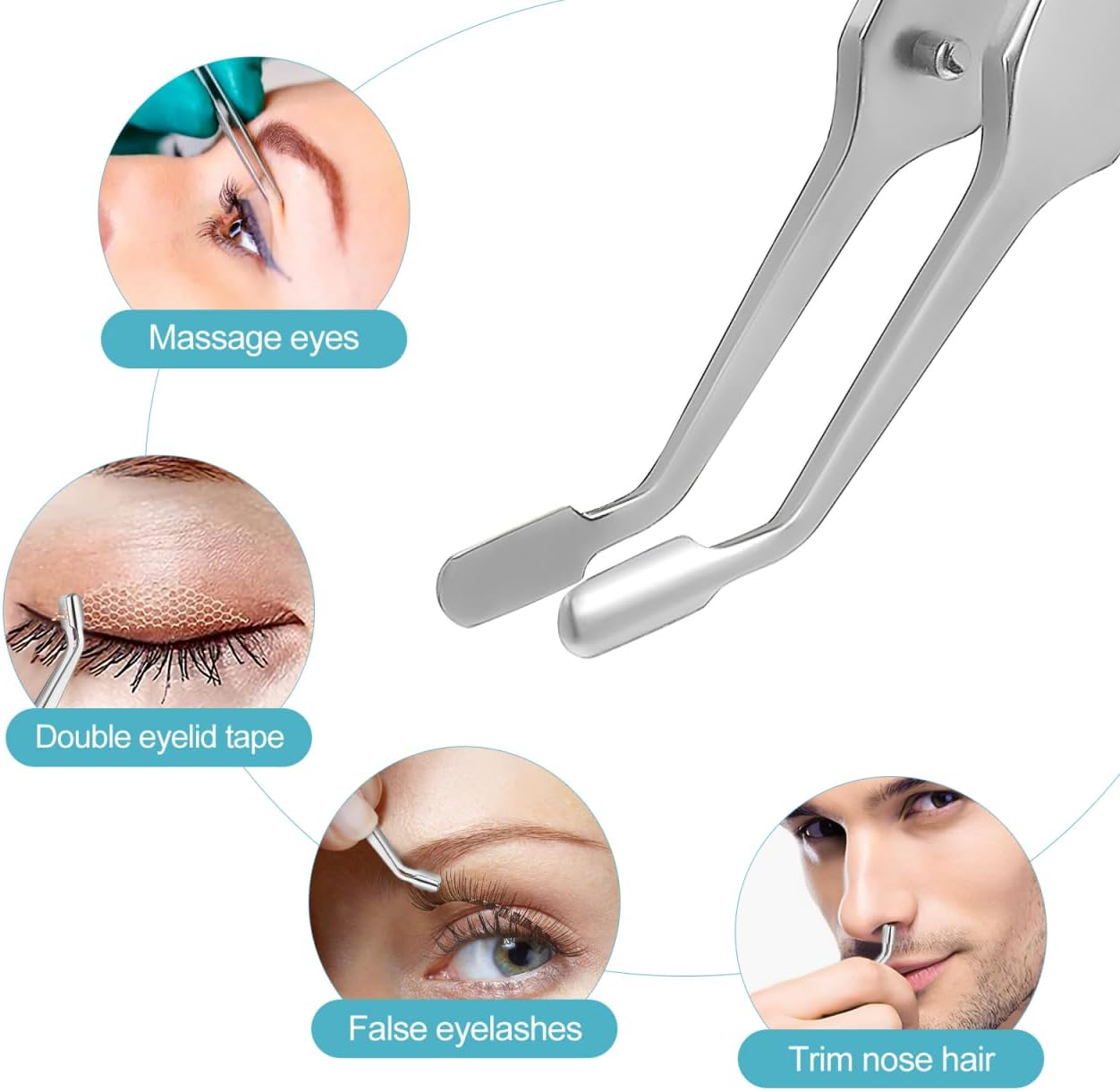 POPETPOP Eyelid Massage Tweezers : Stainless Steel Meibomian Gland Expressor Eye Gland Expressor for Men Women image number 6
