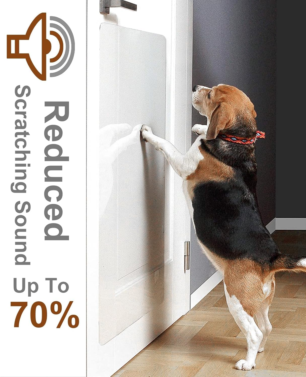 Door Protector for Dogs and Cat, Flexible Door Guard Cover, Self-Adhesive, Custom-Cut Door Shield for Pets to Protect Your Door & Wall Size 43'' X 16'' image number 3