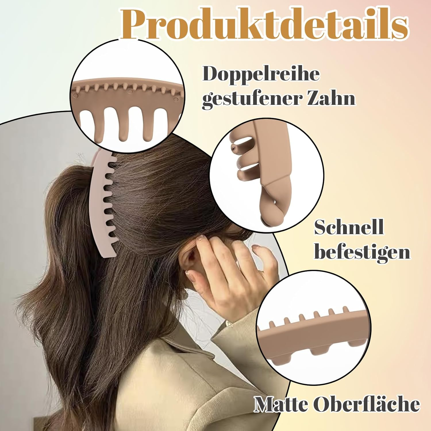 Banana Clip, Hair Clip, Pack of 10 Banana Clip Hair Women for Thick Thin Hair, Non-Slip Large Hair Clips for Everyday Hairstyles and Special Occasions image number 3