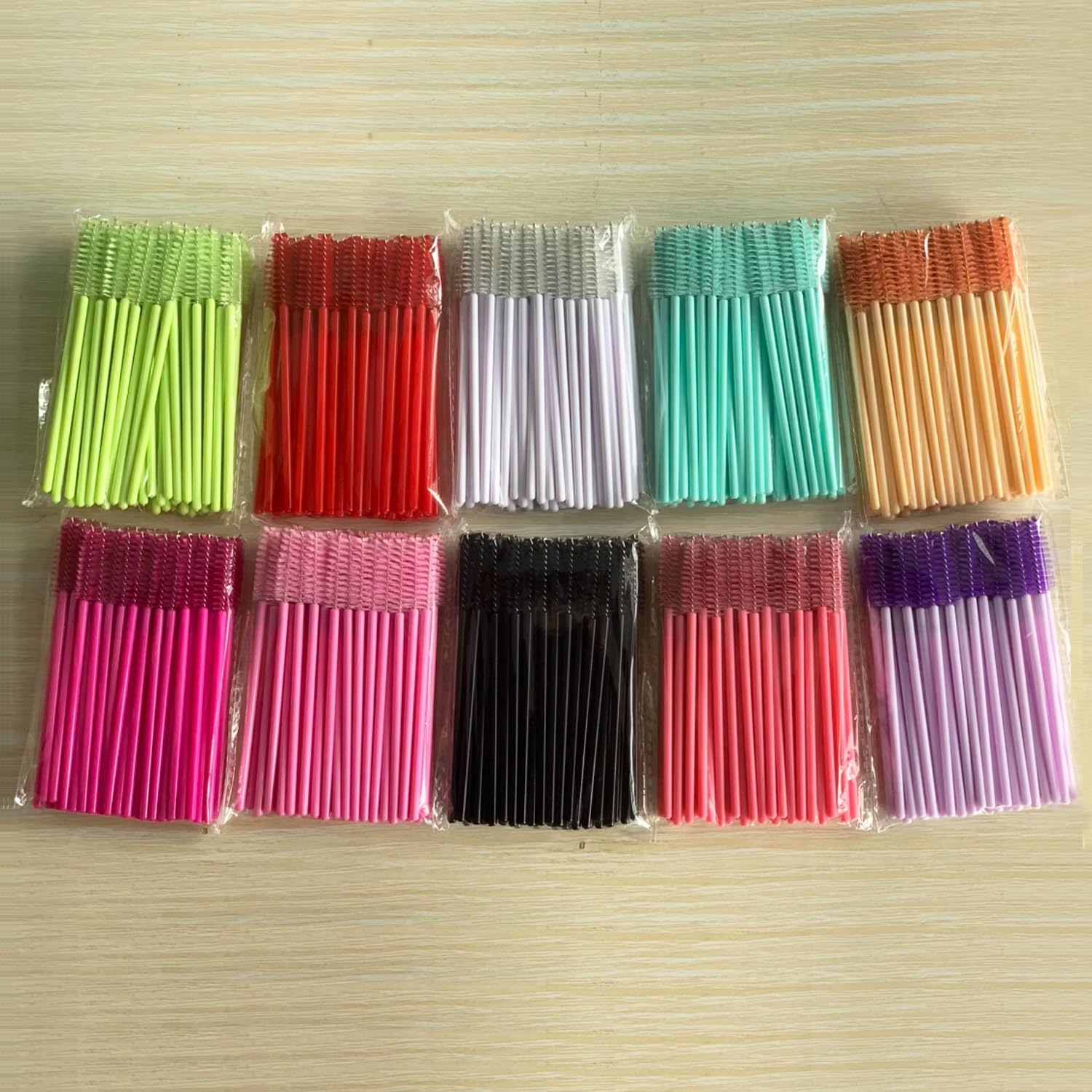 Mascara Wands Eyelash Brushes, 500 Pcs Multicolor Disposable Mascara Wands Eyelash Brush, Disposable Eyelash Mascara Brushes Wands, Eyebrow Brush Applicator Makeup Brush Tool image number 6