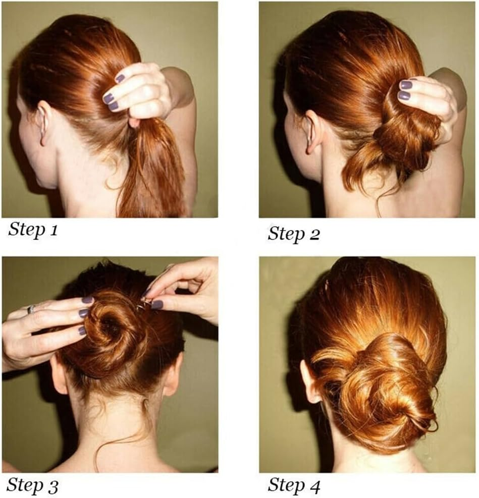 10X Spiral Spin Screw Hair Styling Pins Clip Twist Barrette Tie Accessory Black image number 1