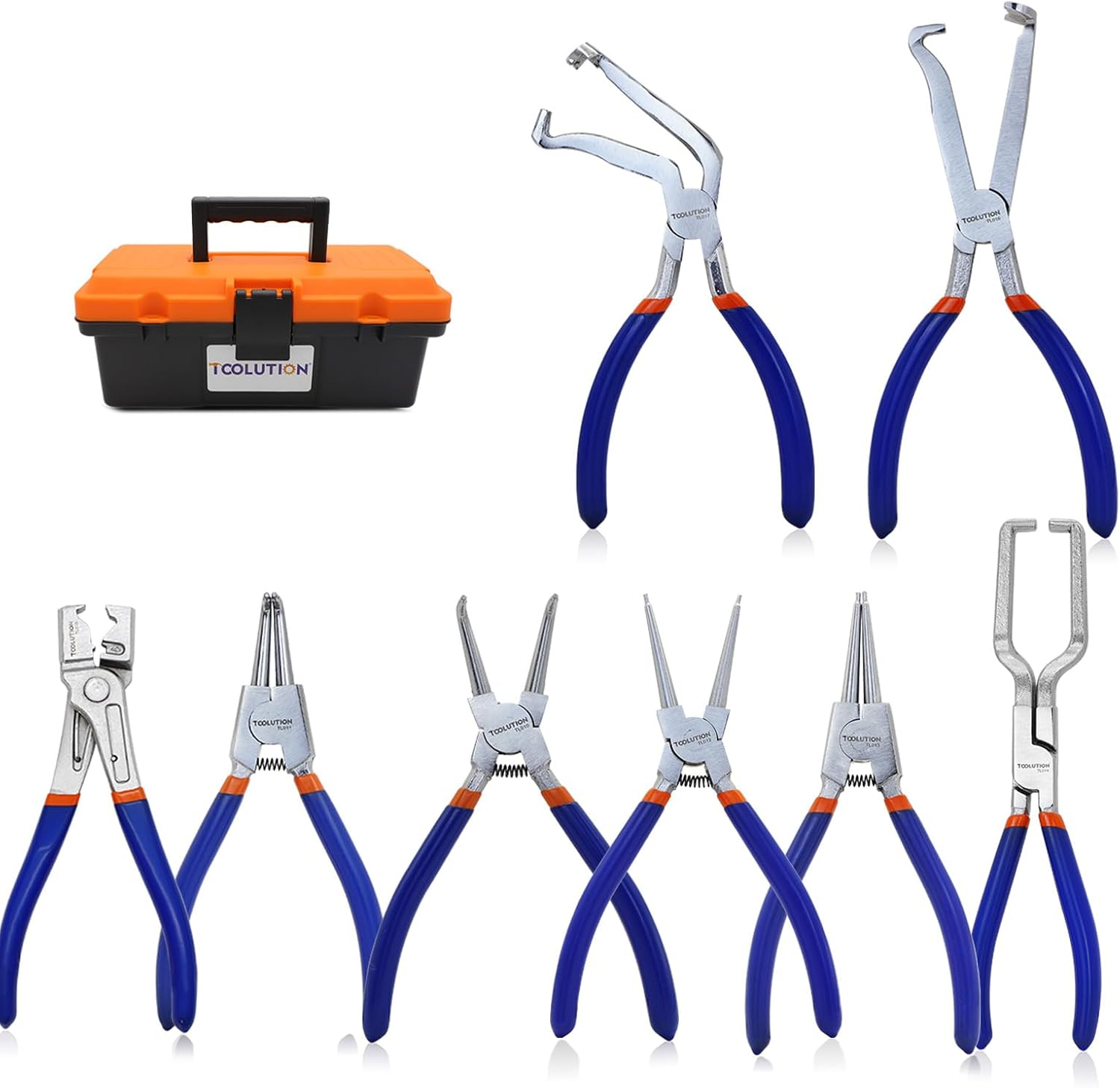 8 Inch Electrical Disconnect Pliers 2Pcs, Automotive Connector Pliers Set for Push Tab Style Plugs, Electrical Connector Removal Tool for Cars, Fuel Lines, Sensors