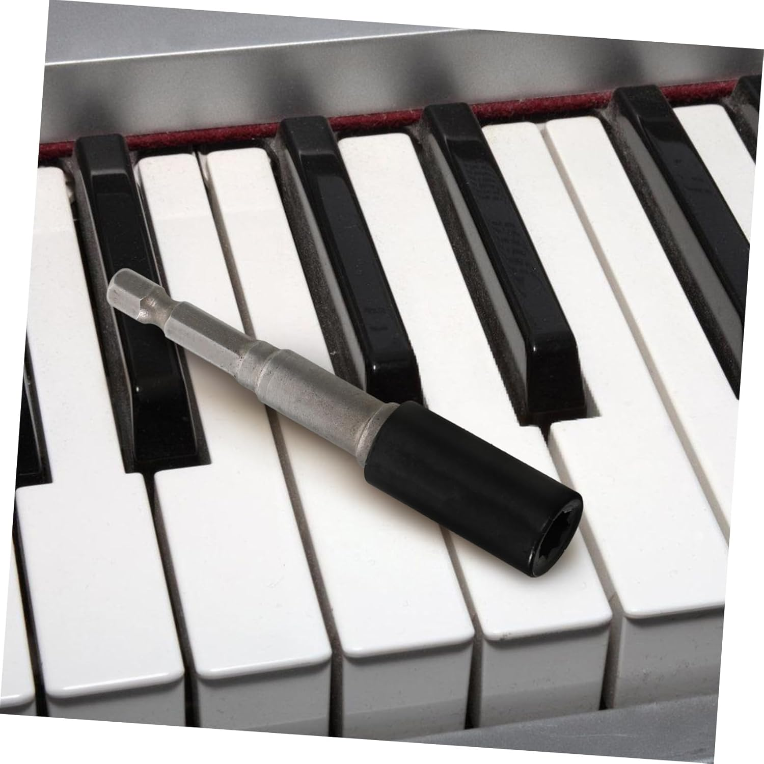 Professional Piano Tuning Wrench Set Black Octagonal Socket and Electric Drill Bit, Portable Piano Tuning Pin Tool for Music Instrument Maintenance and Adjustment image number 1