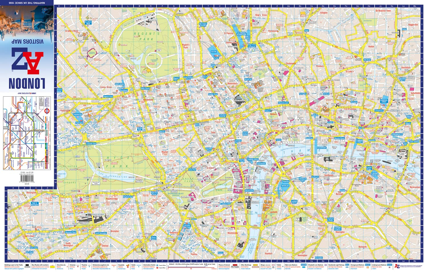 London A-Z Visitors Map [New Edition] image number 2