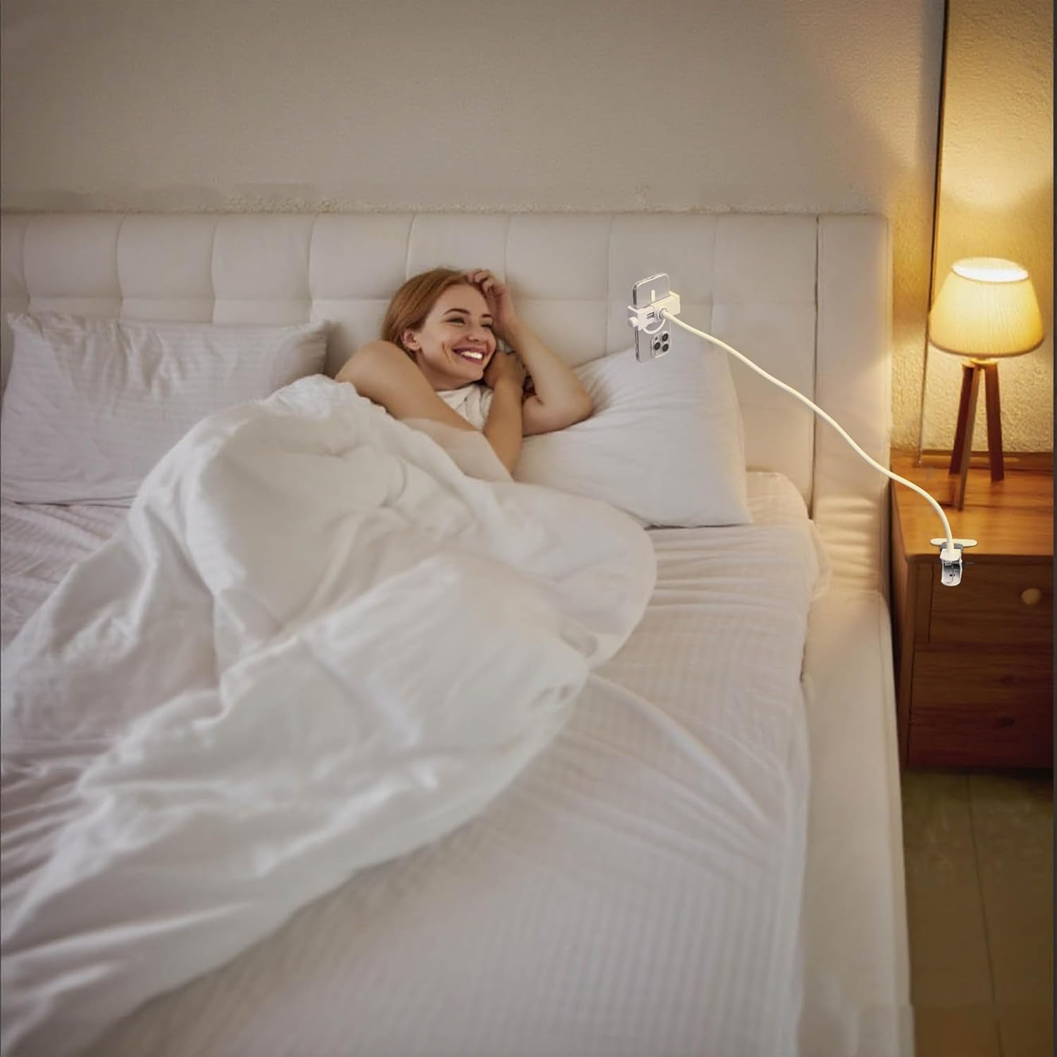 Mobile Holder for Baby Cot Changing Table, 68 Cm Flexible Clip Holder Nursery Decoration, Universal for Hanging Wind Chimes/Bed Bell/Baby Toys, Baby Monitor & Mobile Phone Holder Accessories image number 4