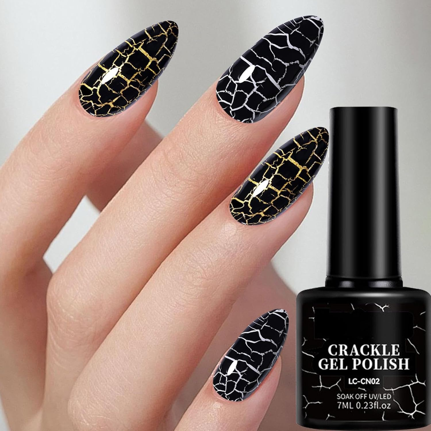 Blooming Gel Nail Polish - Cool Nail Polish | Crackle Gel Lacquer | 7Ml Women&rsquo;S Manicure Supplies, Clear Marble Nail Arts, Fingernail Decor for Salon, Home, Events, Watercolor Design for Prom - Cn02 image number 5