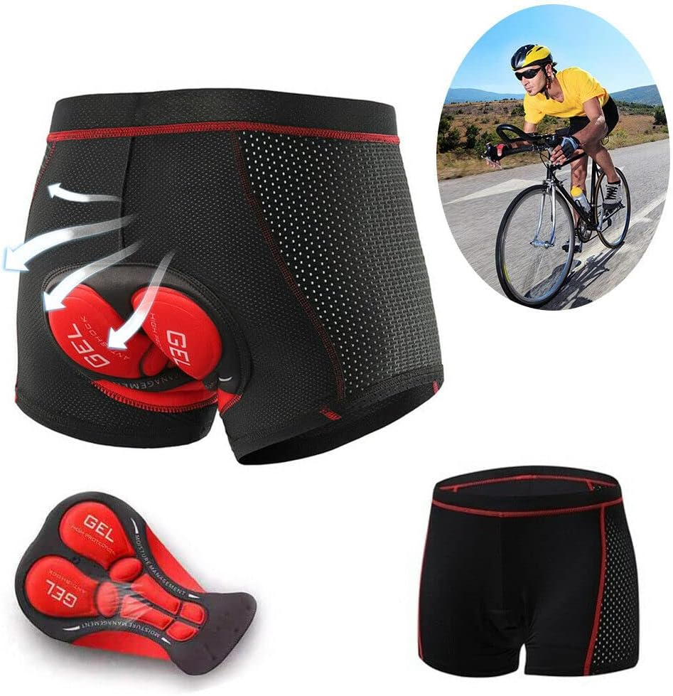 AIMALL Men'S Cycling Shorts with 3D Padded Liner - XL/XXL/XXXL Quick-Dry Bicycle Pants, Moisture-Wicking Riding Underwear for Long Distance image number 5