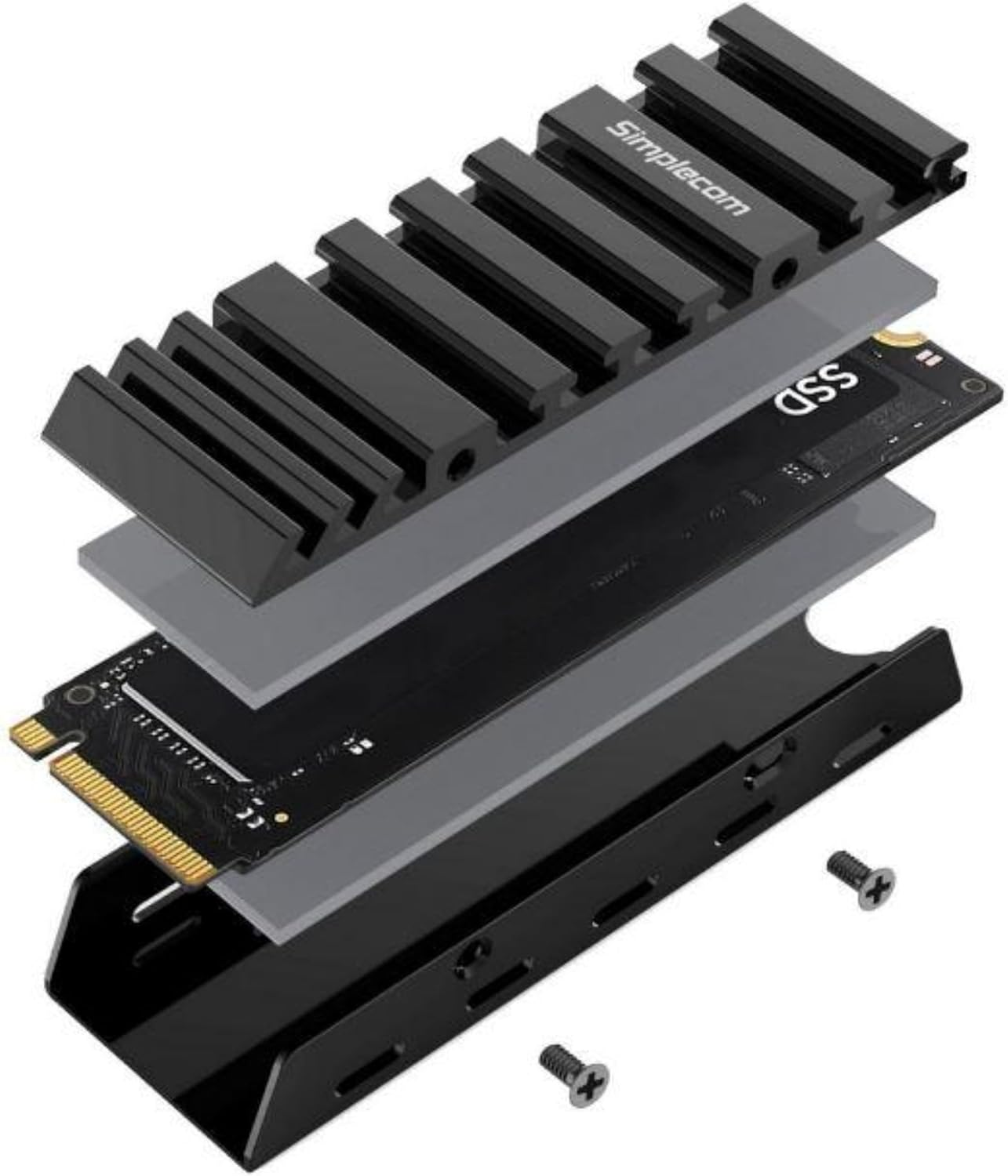 Simplecom SA110 M.2 SSD Aluminum Heatsink with Thermal Silicone Pads for PC and PS5 image number 4