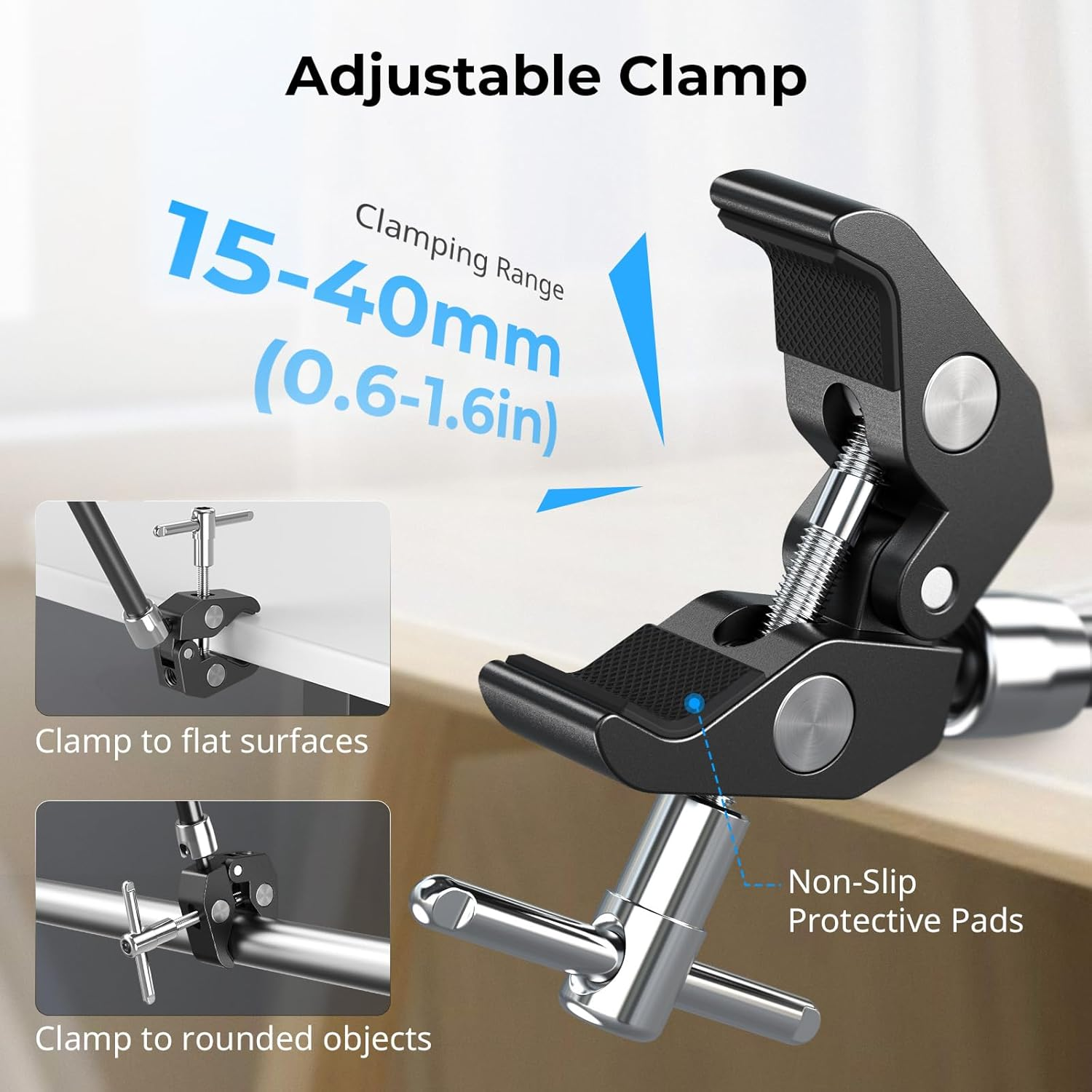 SMALLRIG 11 Inch Magic Arm with Crab-Shaped Clamp, Arm with 1/4"-20 Screw and Retractable Pins, for Action Cameras, Monitors, Video Lights, and Microphones - 5311 image number 2