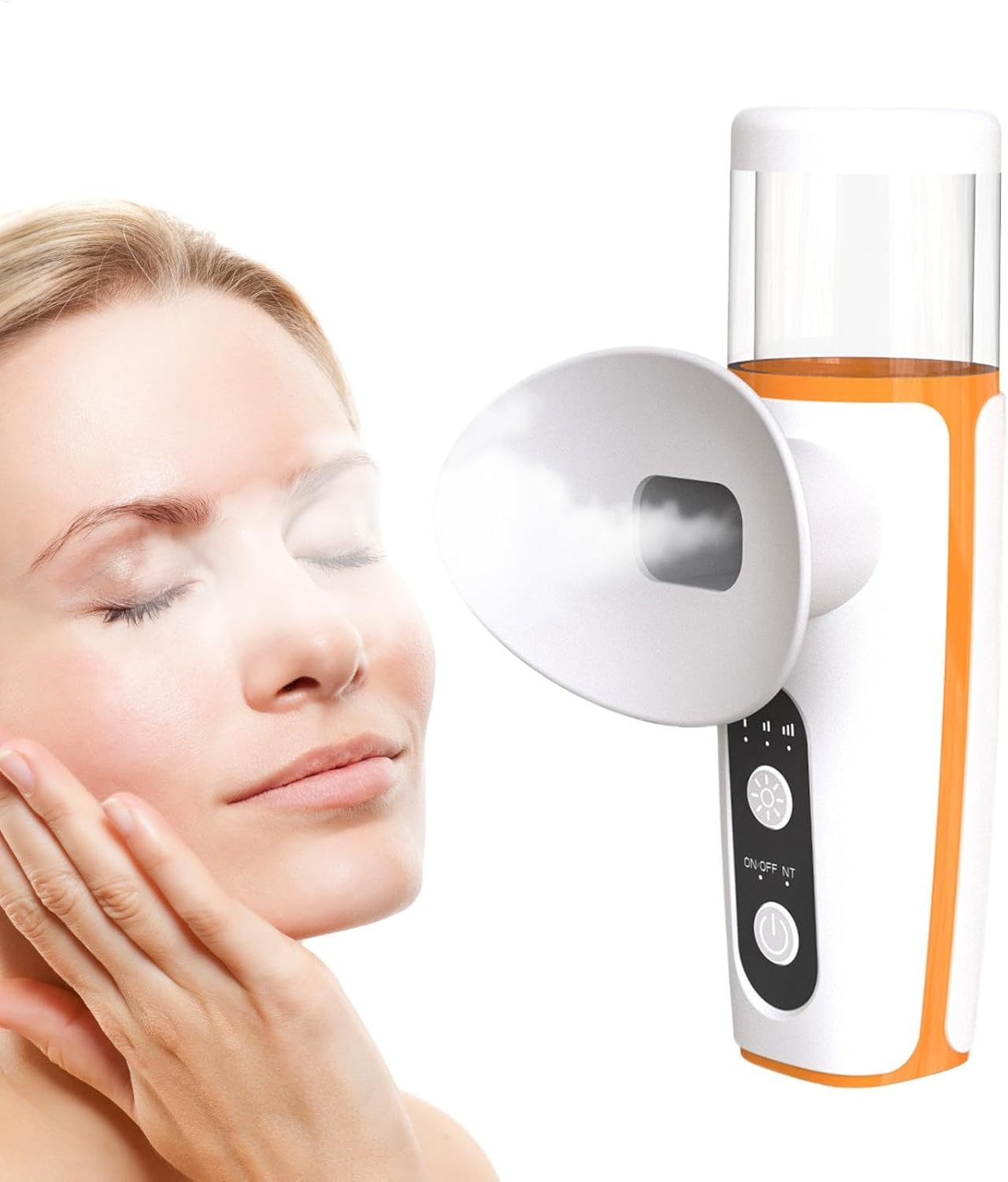 Generic Steam Therapy Wand for Dry Eyes, Hot & Cold Compress Eye Steamer, Nano Mist Sprayer, White, 3 Temperature Levels, Portable, Hydrating, ABS Material, Unisex, 1 Count, 20Ml Capacity, USB Powered image number 1