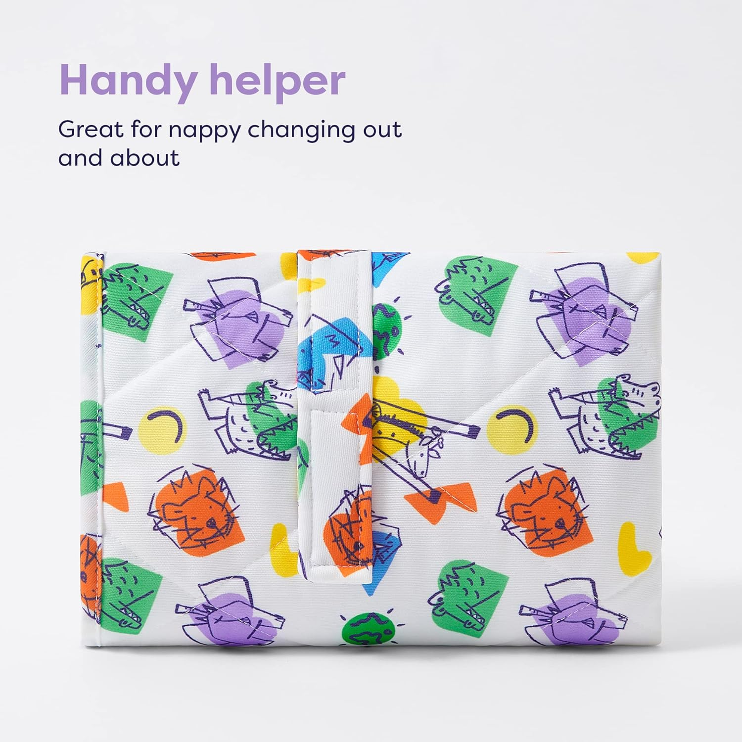 Bambino Mio, on the Move Changing Mat - Lightweight, Foldable and Portable Nappy Changing Mat, Bold image number 3