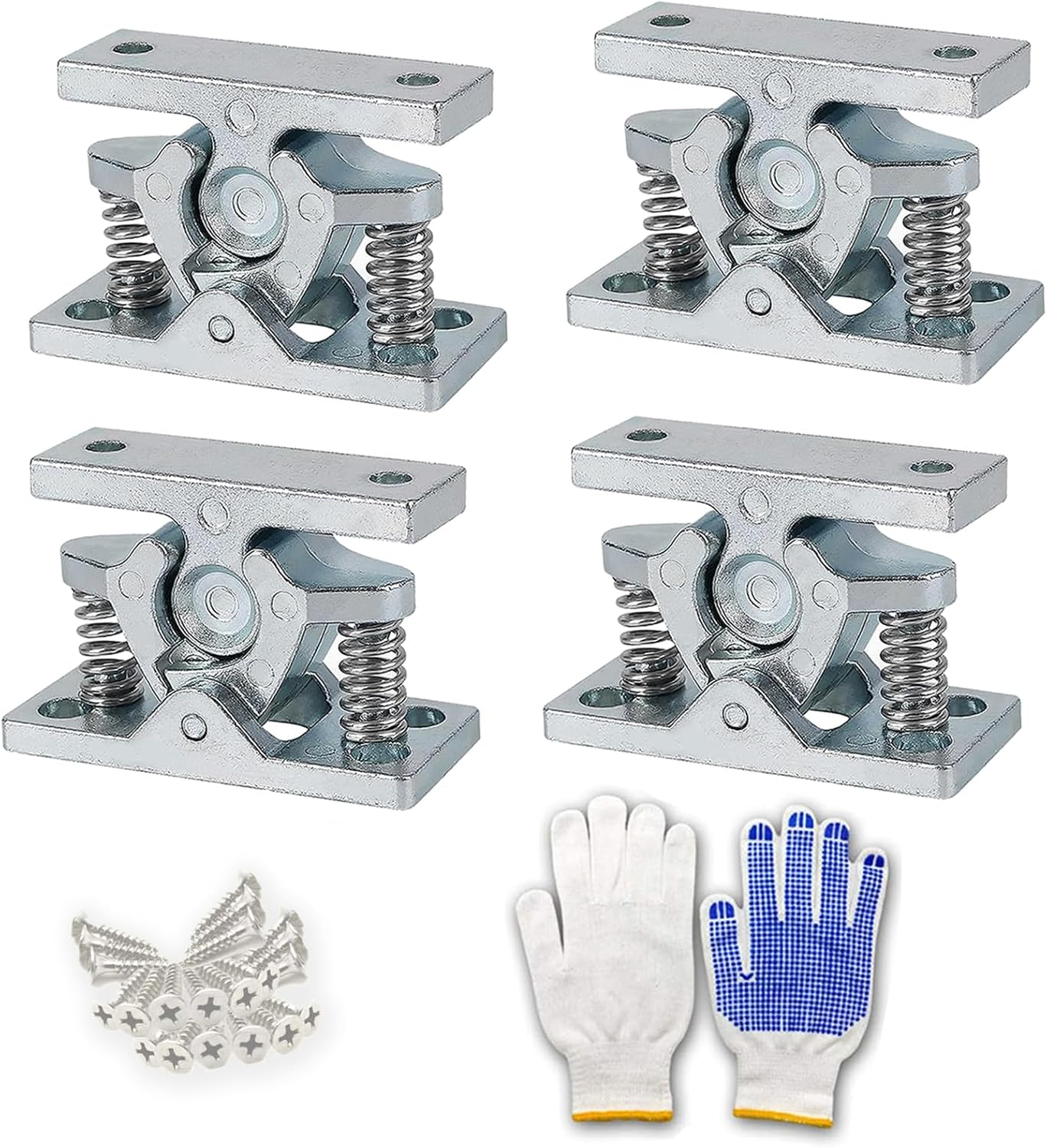 RV Double Roller Catch Trailer Door Latch, Cabinet Latches Double Roller Buckle, Zinc Alloy for Garden Bedroom Living Room Boat Door Garage (4 Pcs) image number 1